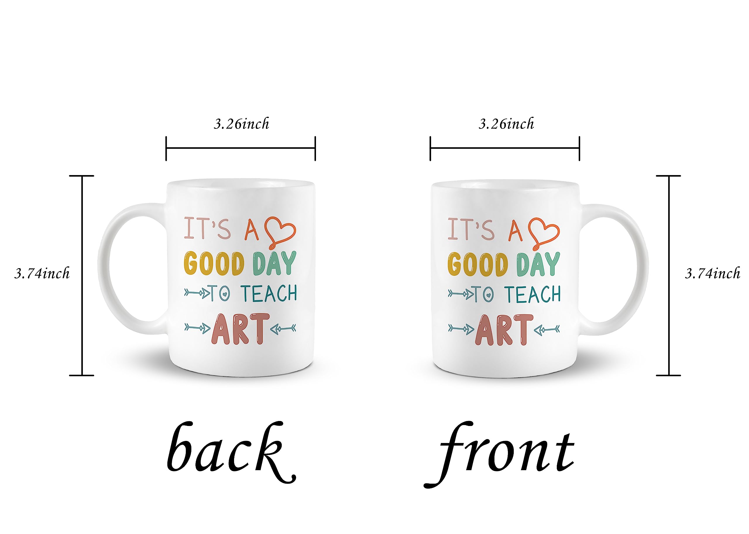 PUHEI Art Teacher Appreciation Gifts 11 Ounces Ceramic Mug Cup,It's a Good Day to Teach Art Coffee Tea Mug Cup,Back to School Gi