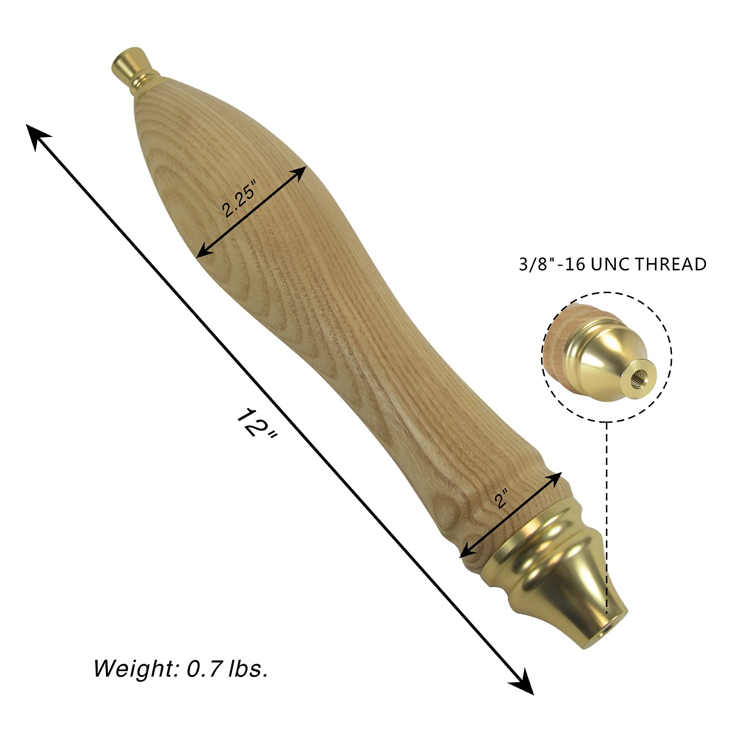 Pub Style Wood Tap Handle Bar Tap For Homebrew, Kegerator