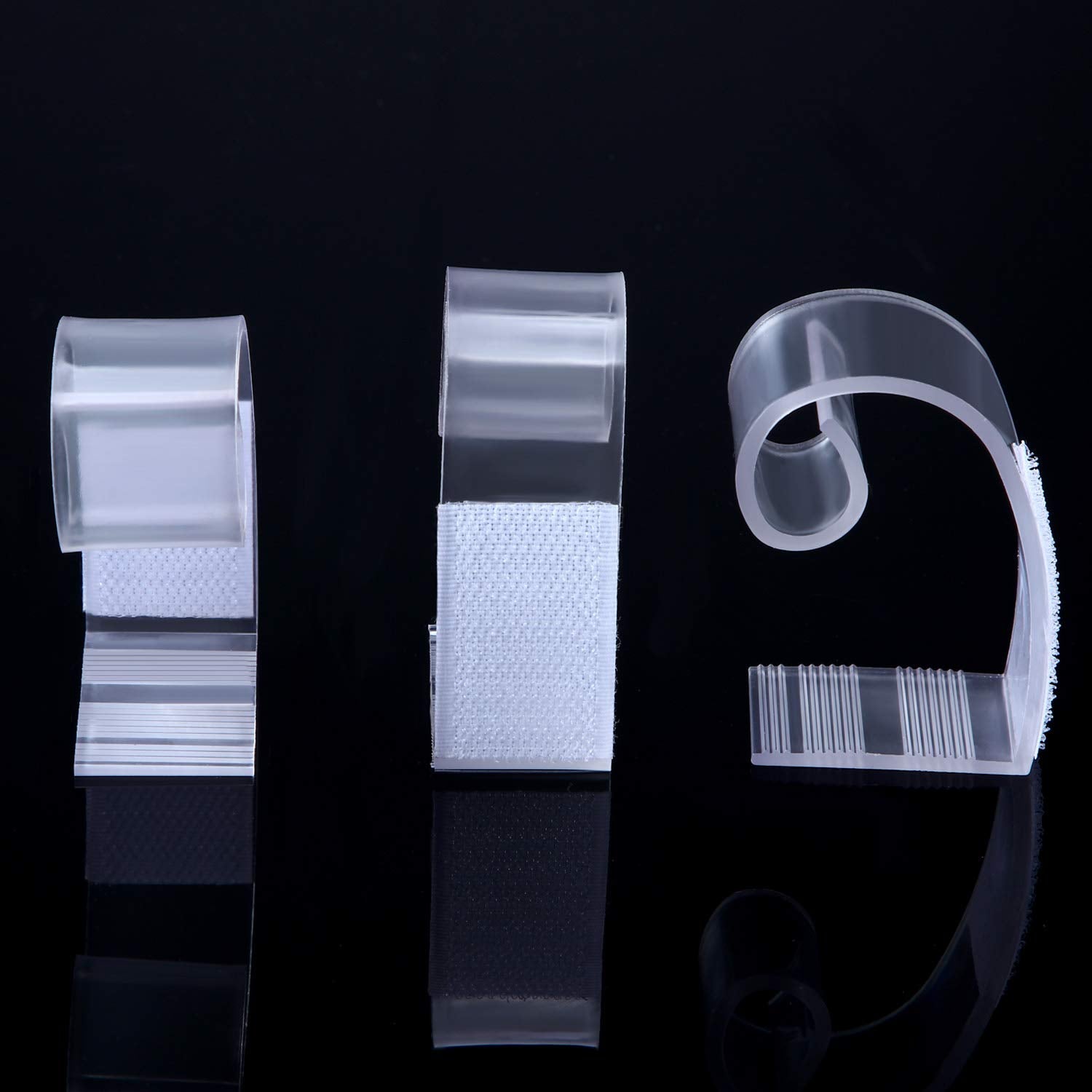 Boao 25 Pieces Table Skirting Clips Smc Model Plastic Tablecloth Clips For Table 1.5-2 Inch With Hook And Loop For Meeting Party