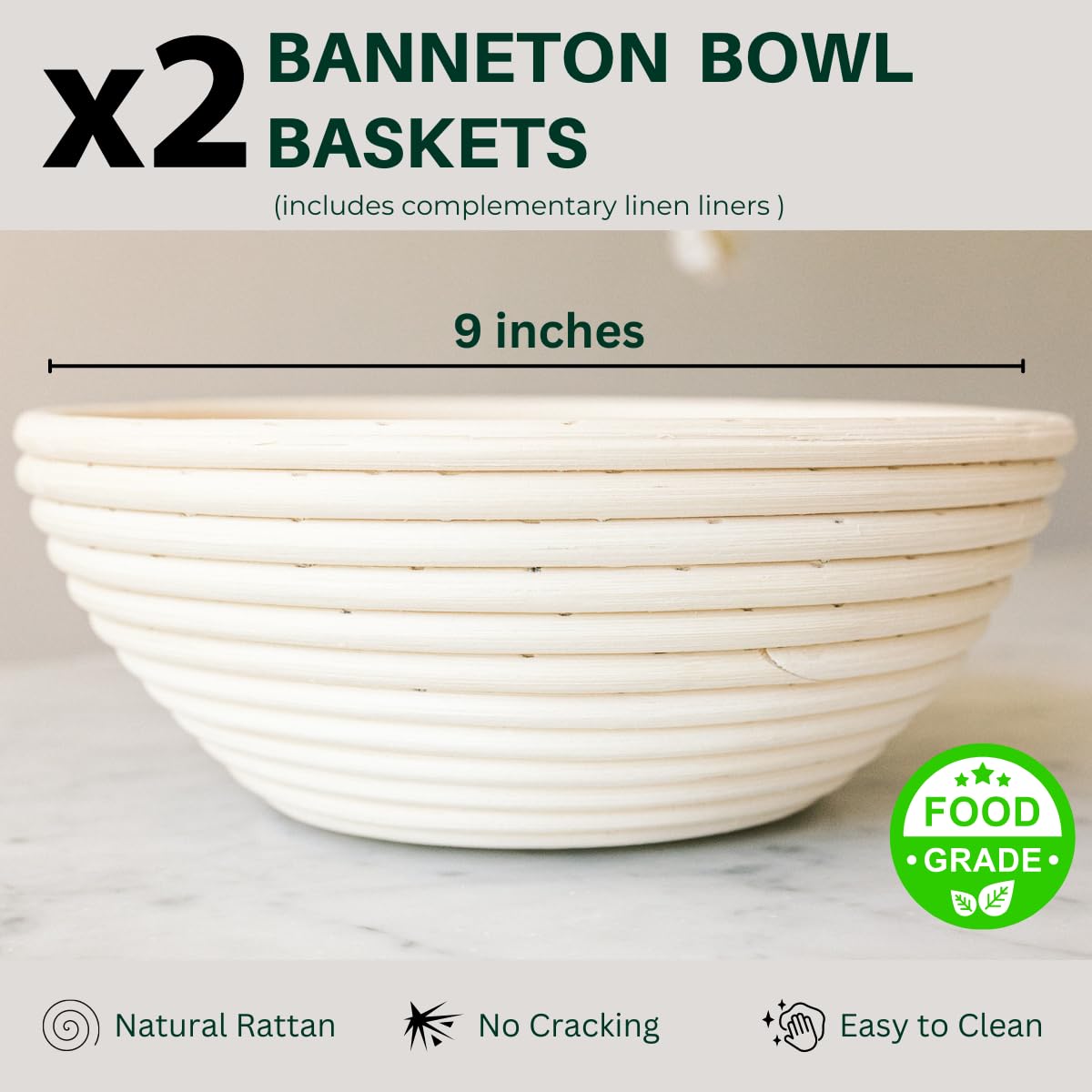 Sourdough Starter Kit - Ultimate Sourdough Bread Baking Supplies W/Sourdough Starter Jar & Banneton Basket- Easy Cleaning Sourdo