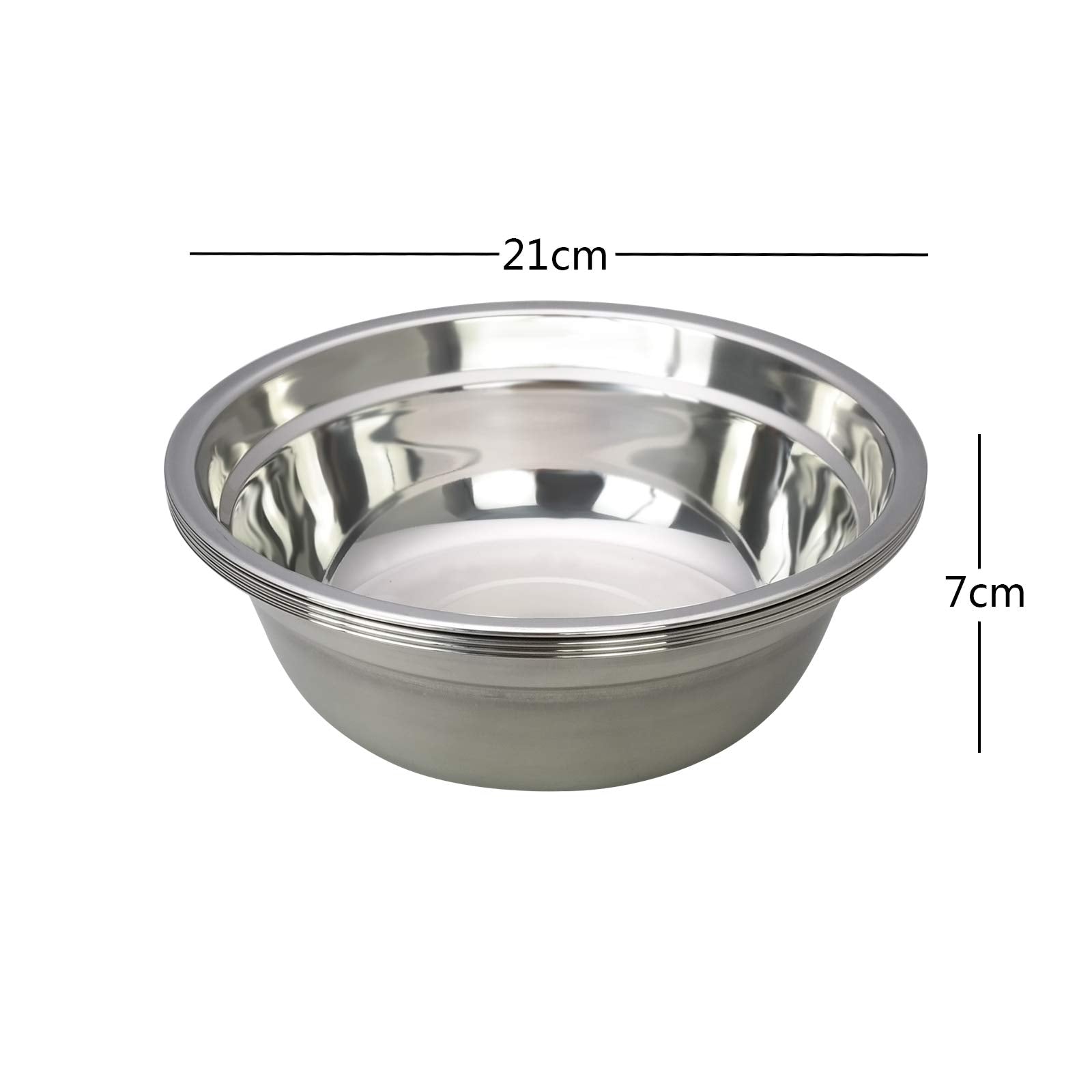 Dehouse Metal Mixing Bowls, Stainless Steel Serving Bowl, Set Of 4