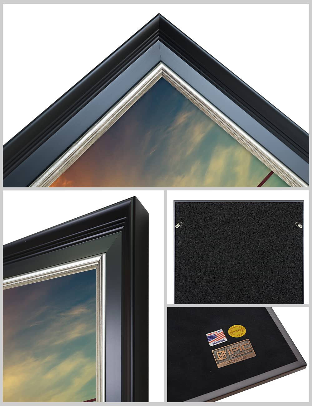 Ipic - We Are Family, Personalized Ideal Gift Custom Framed Wall Art With Names And Date, Giclee Prints With Solid Wood Frame, U