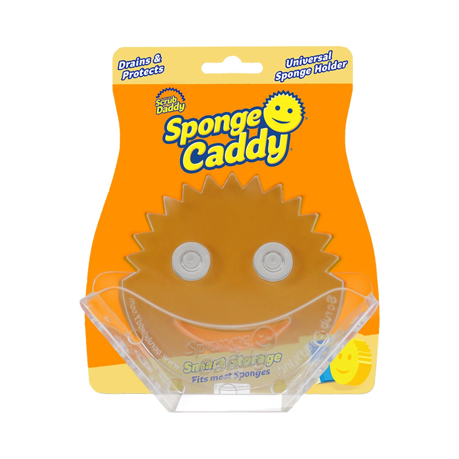 Scrub Daddy Sponge Holder - Sponge Caddy for Kitchen Organization - Self Draining, Dishwasher Safe & Universal Suction Sponge Ho