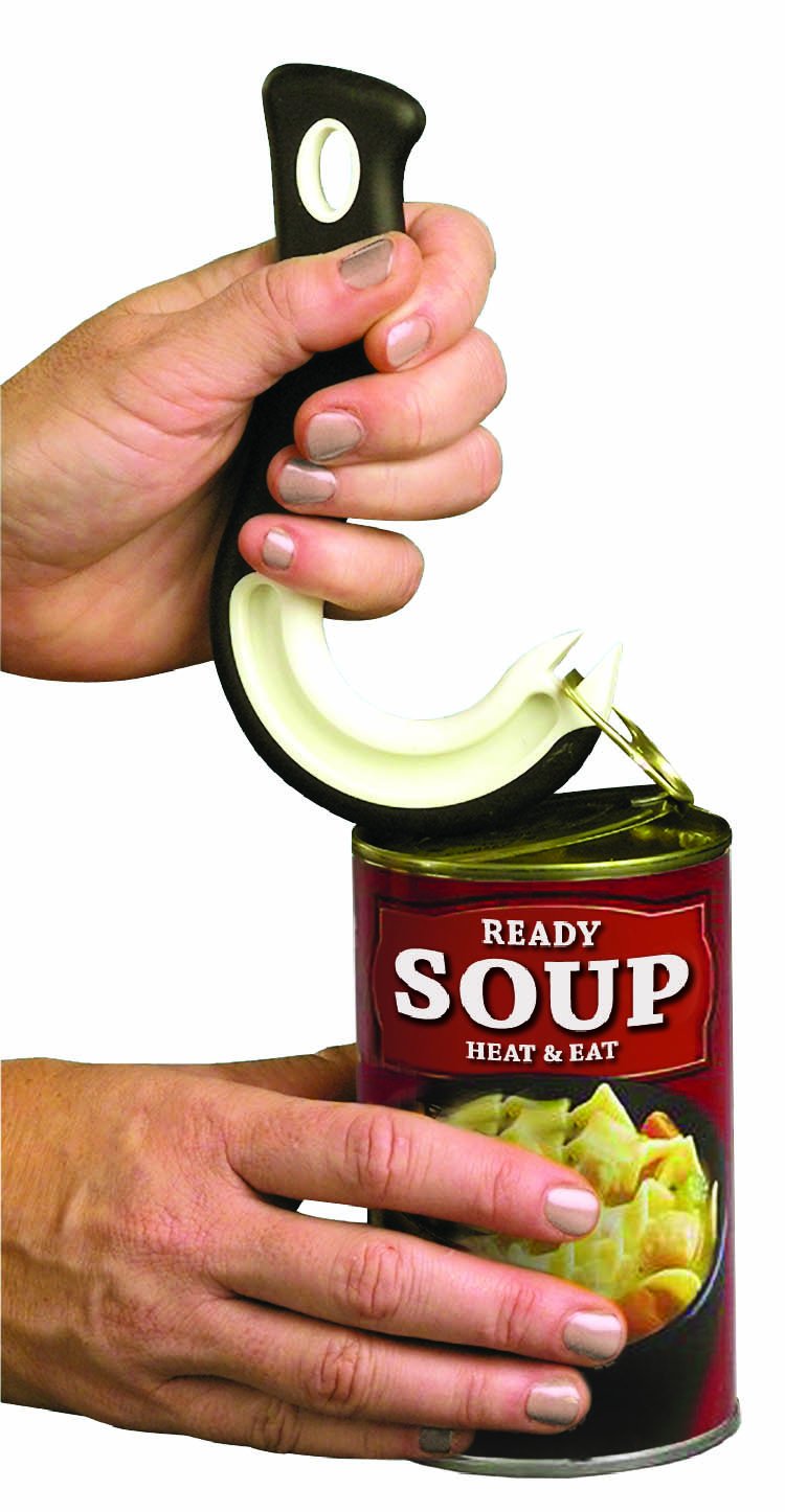 Ultimate Easy Open Ring Pull Can Opener 3 Pack By Jokari. Durable Non Slip Rubber Grip Makes Opening Aluminum Container Tabs Sim