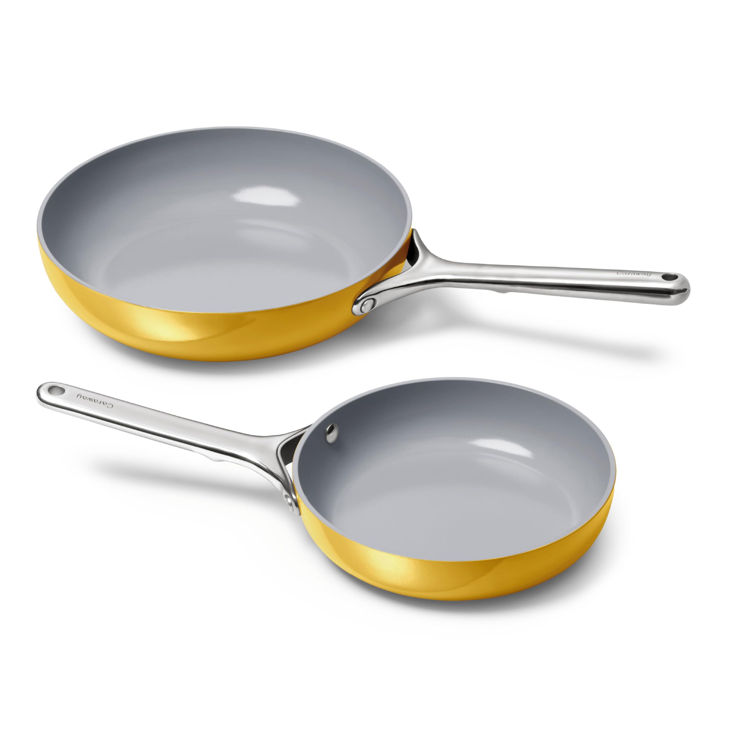 Caraway Fry Pan Duo - Nonstick Ceramic Frying Pan (8 & 10.5   ) - Non Toxic, PTFE & PFOA Free - Oven Safe & Compatible with All 