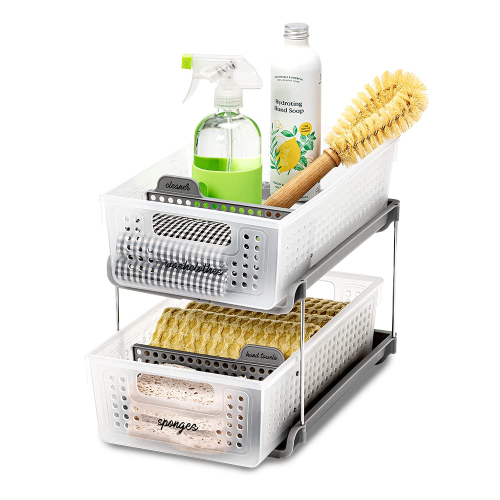 Madesmart Antimicrobial 2 Tier Organizer, Pack Of 1, Frost