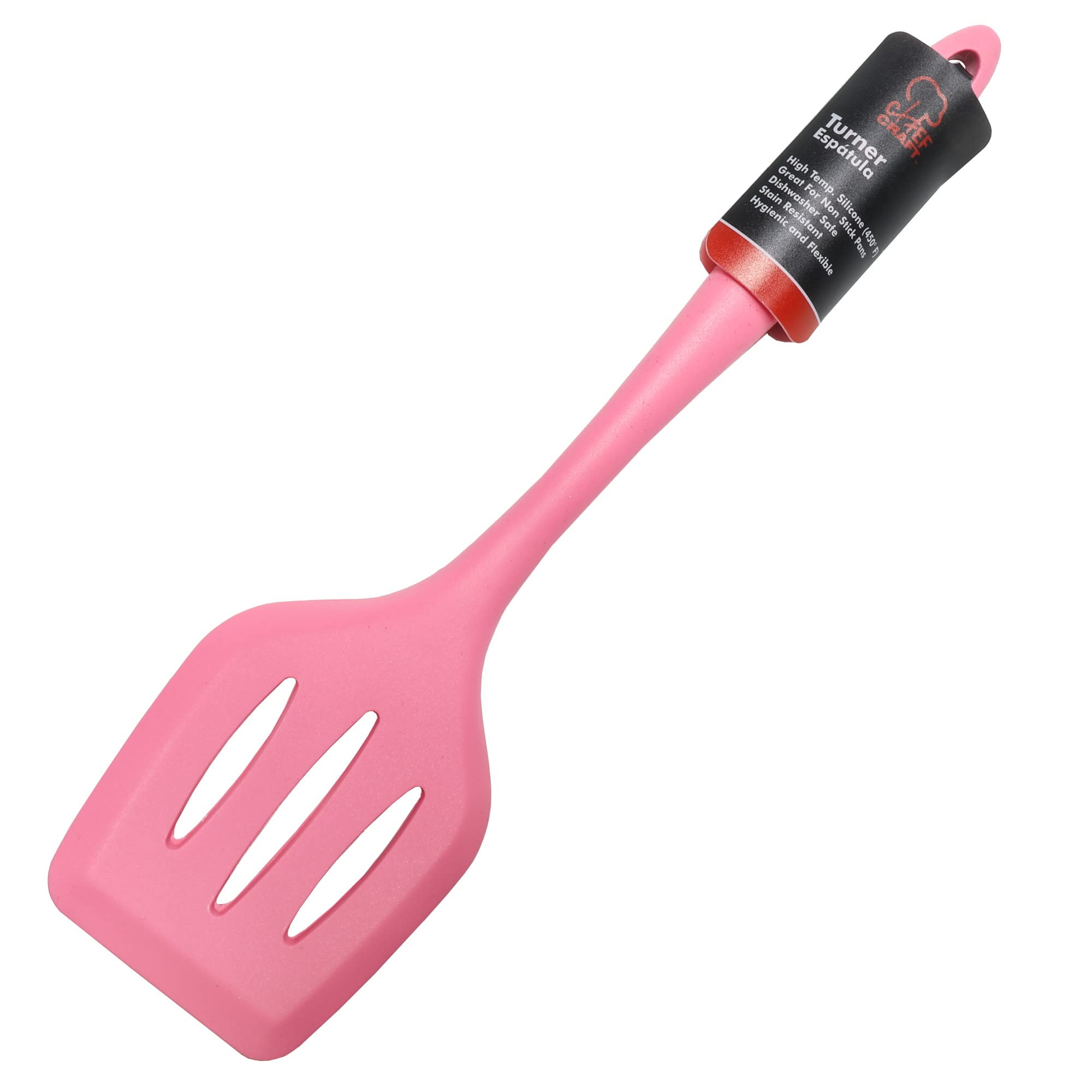 Chef Craft Premium Silicone Spatula/Turner, 11.75 Inch, Pink