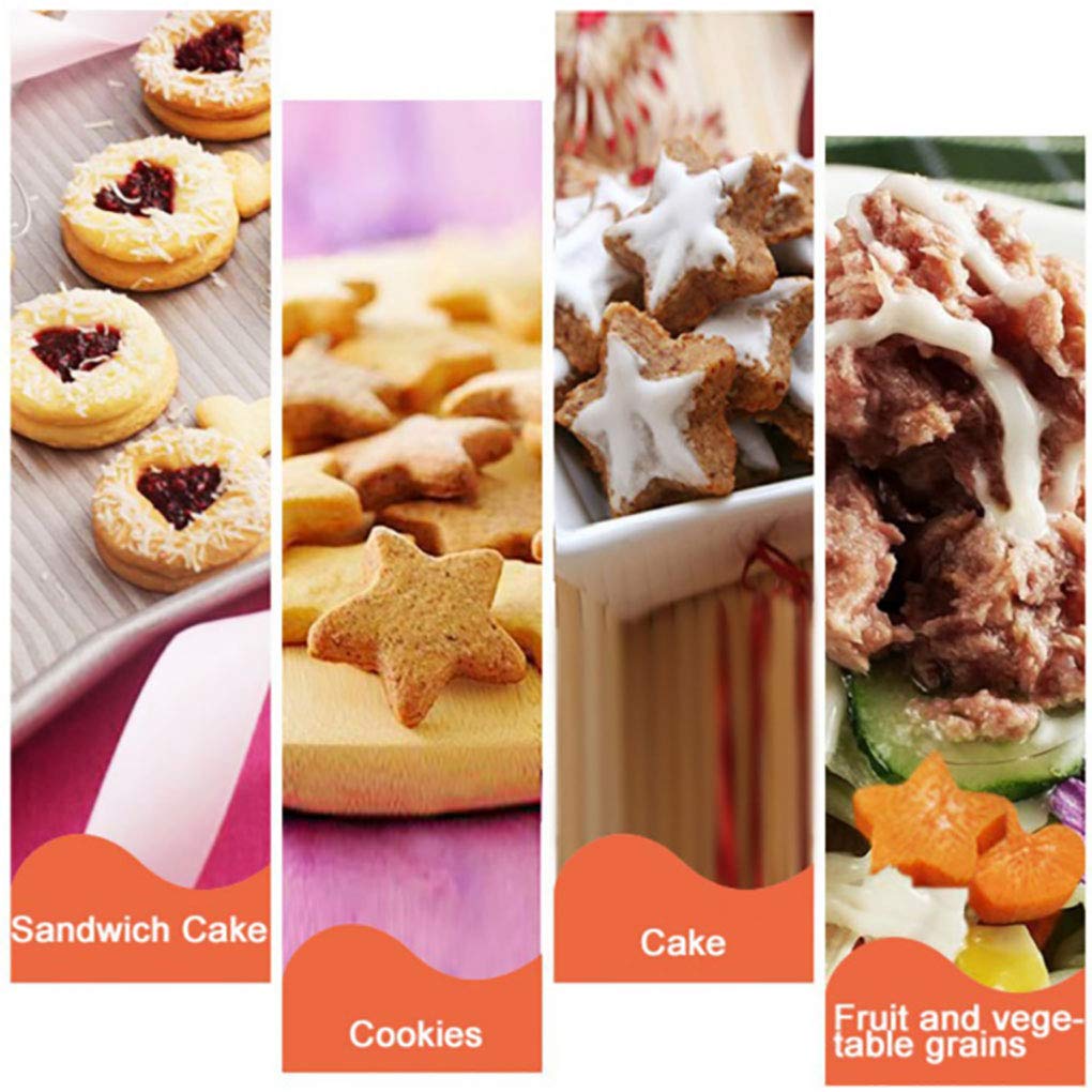 Goeielewe 3-Pack Vegetable And Fruit Cutter Shapes Set, Mini Pie, Stainless Steel Cookie Stamps Mold With Wood Handle, Cookie Cu