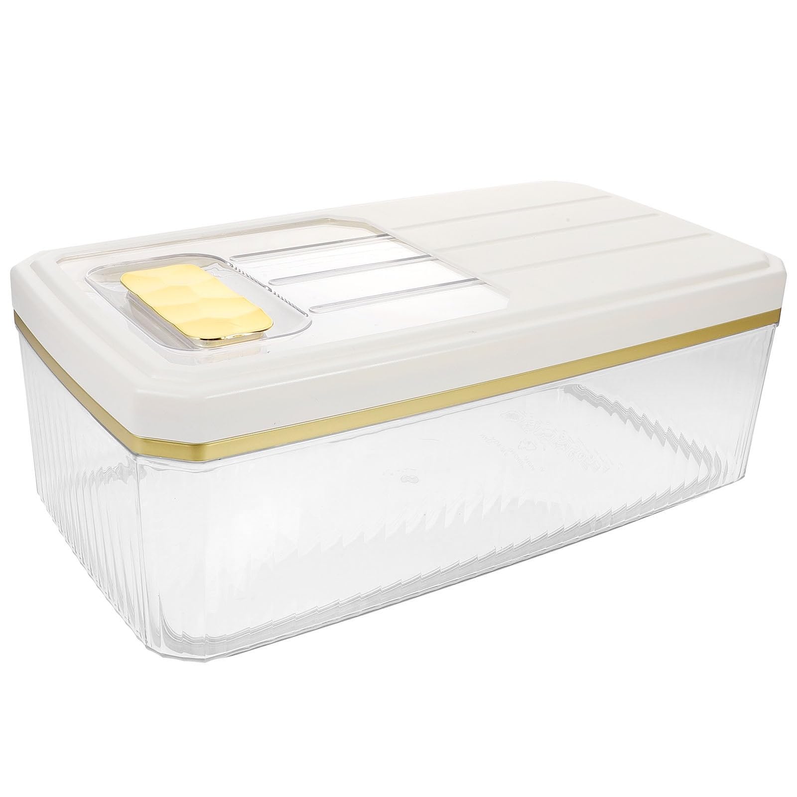 Delavala Rice Container, Airtight 6 L / 6.34 Qt Flour Sugar Storage Containers With Pop Lid & Measuring Cup, BpaFree Pet Food S