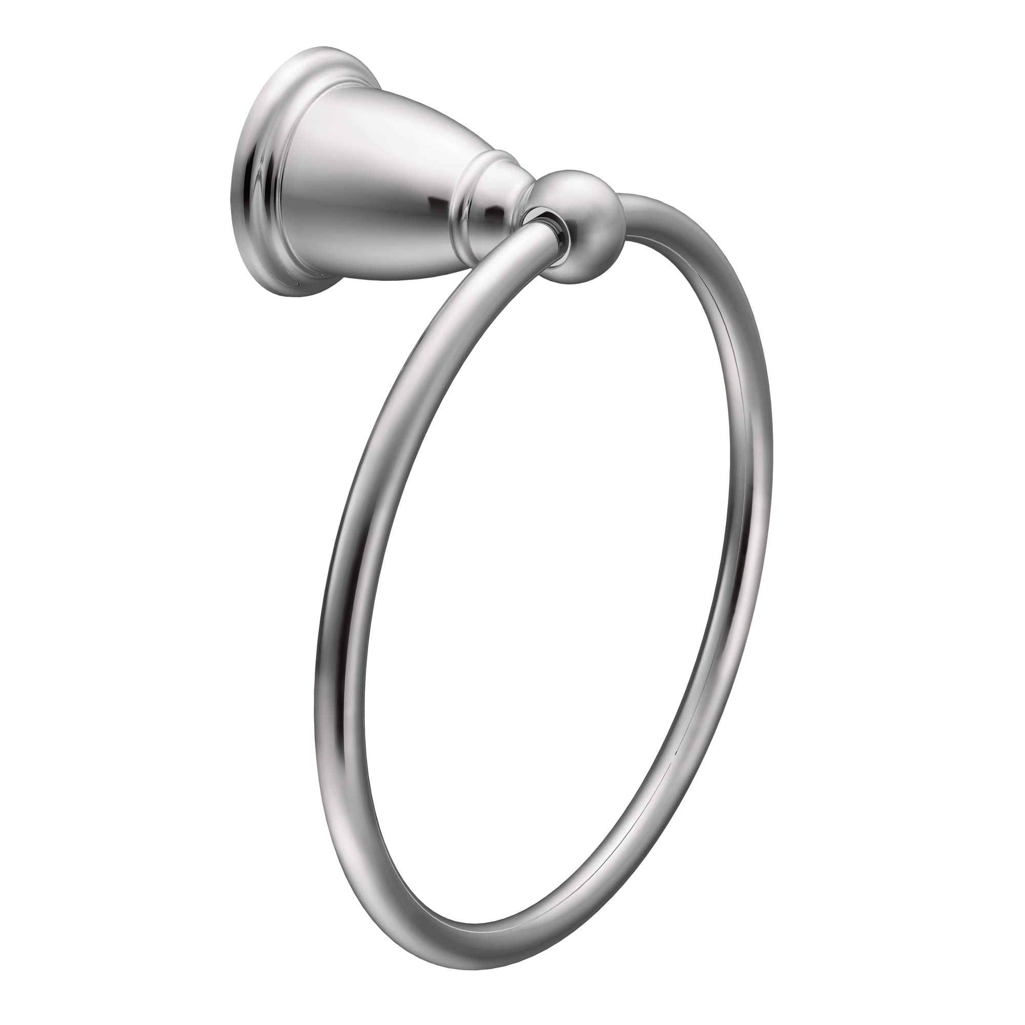 Moen Yb2286Ch Brantford Collection Traditional Single Post Bathroom Hand Towel Ring, Chrome