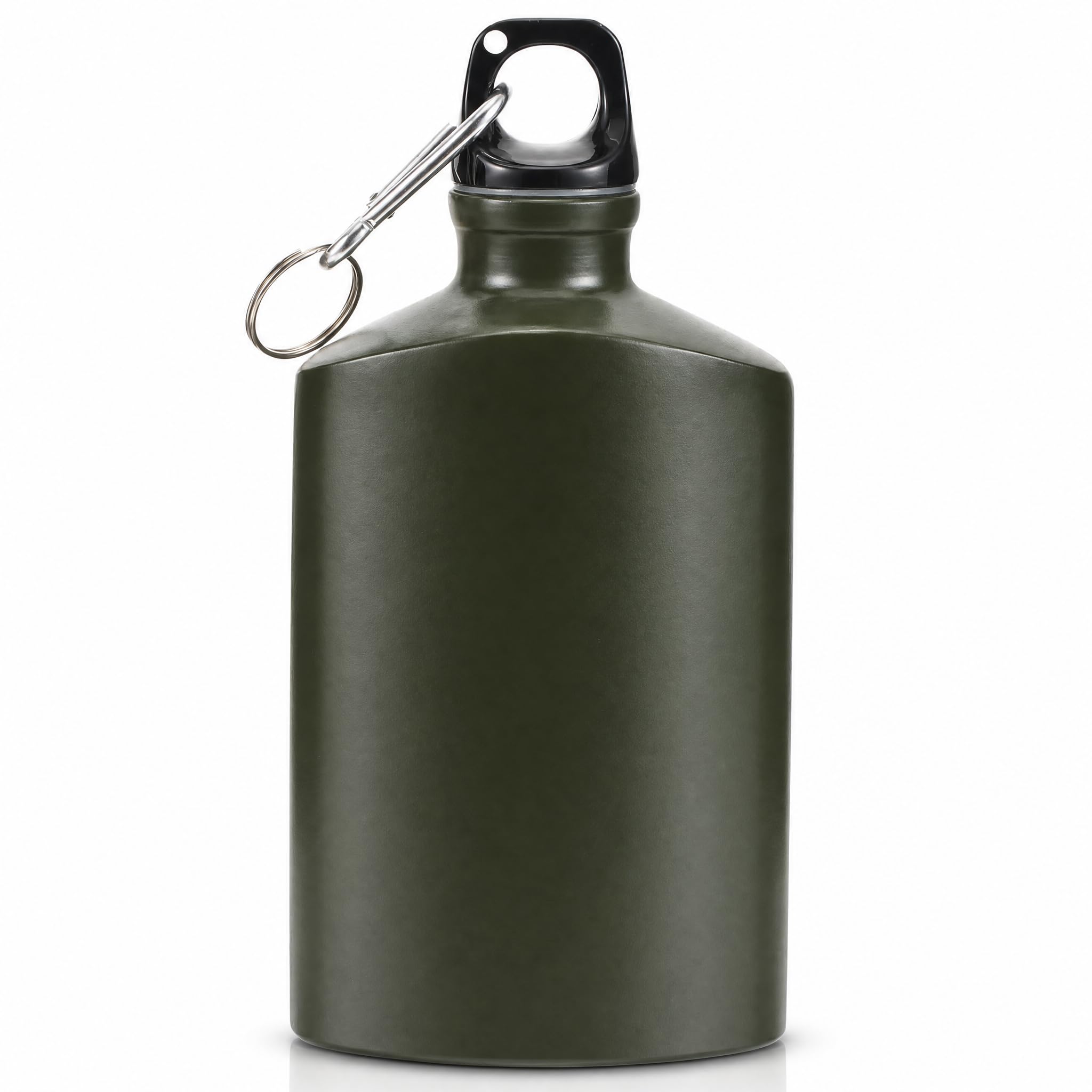 balacoo Military Canteen, Portable Aluminum Flat Water Bottle