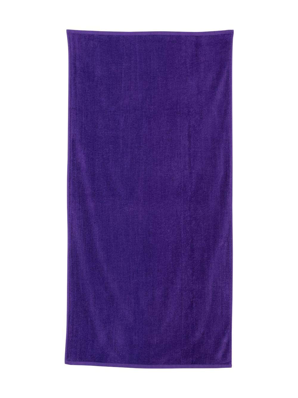 Q-Tees Velour Beach Towel - Purple  One Size