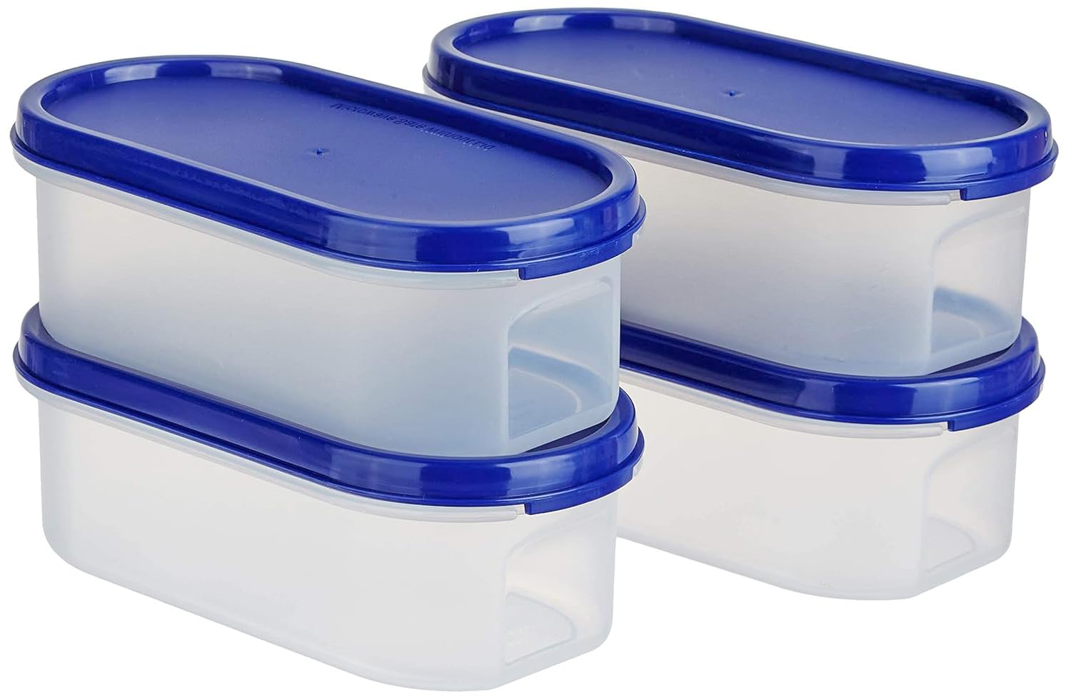 Zaib Anti Microbial Seal, Anti Bacterial Protection Plastic Storage Containers Set Oval With Lid, Modular Kitchen, For Flour, Ce