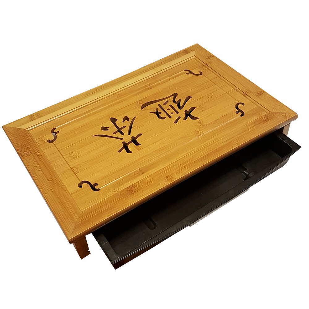 Bamboo Gongfu Tea Serving Tray L18 X W12 X H2.75