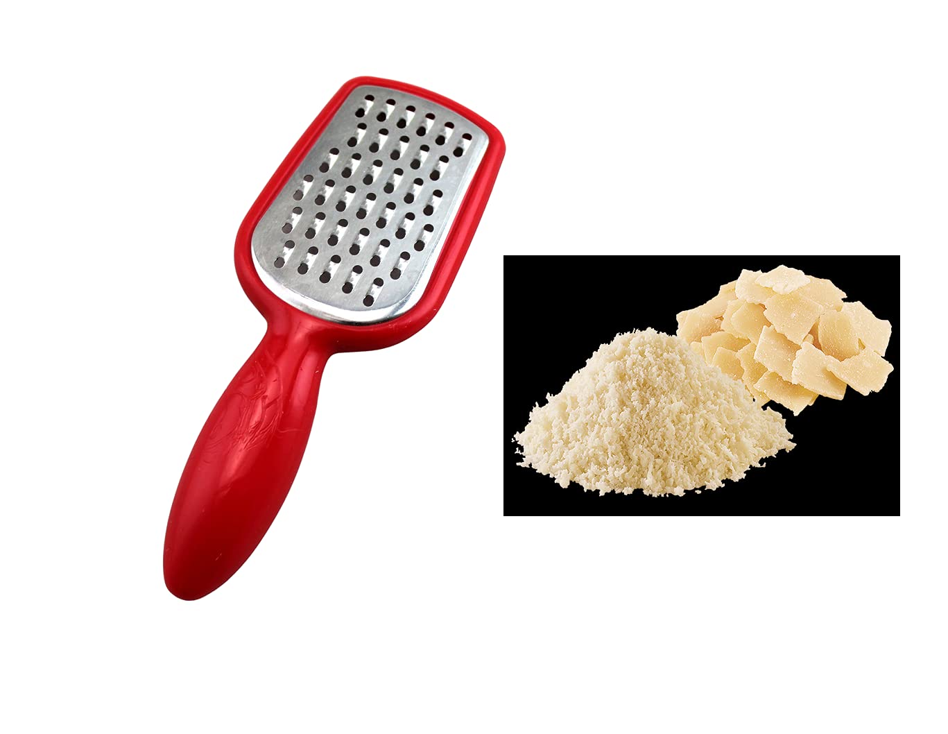 Stainless Steel Mini Grater Cheese Garlic Nutmeg Chocolate 5'' Bpa Free Plastic Handle