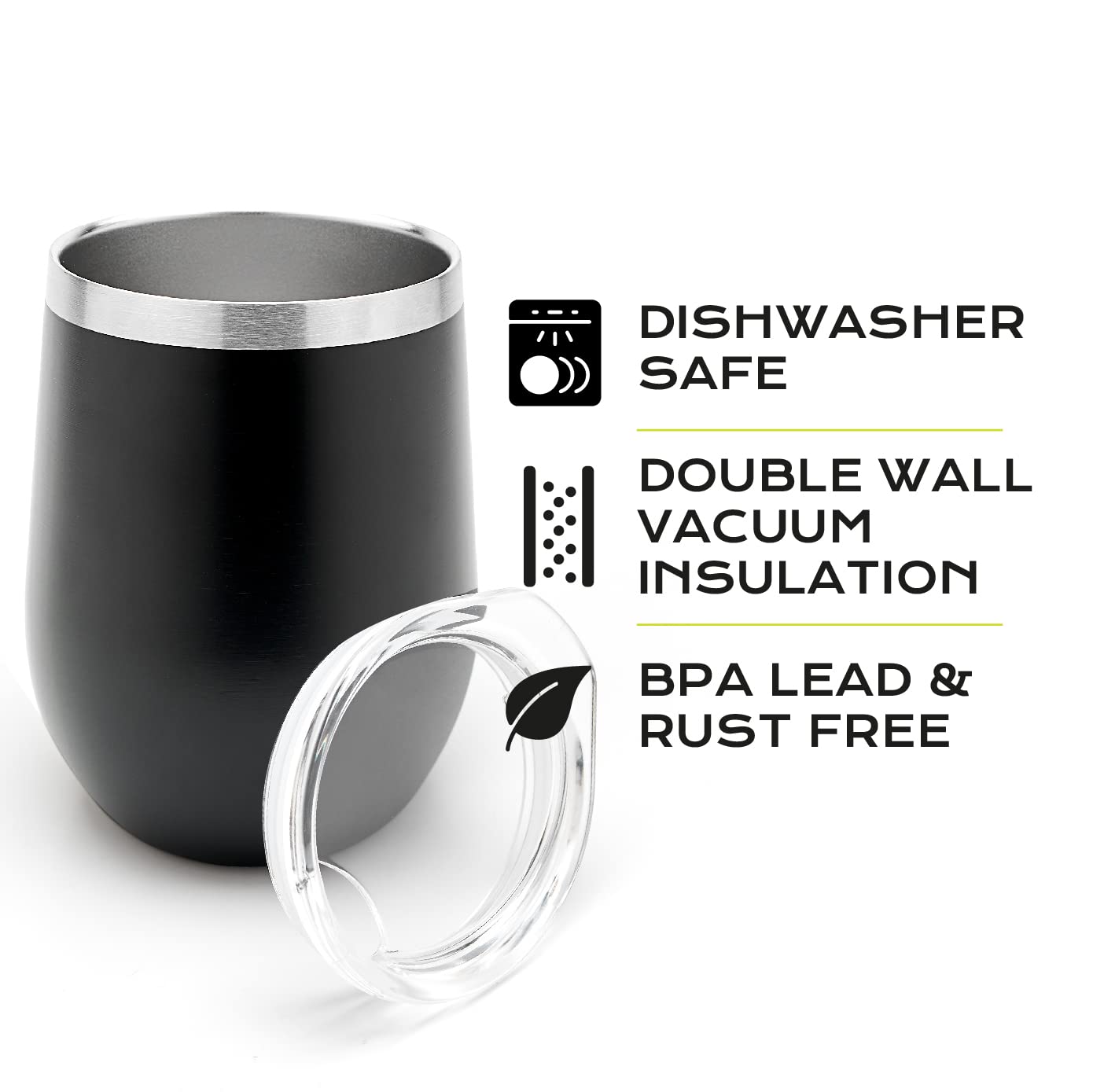 BALIBETOV 5 pcs large Yerba Mate cup and Bombilla Kit  Includes one 12 oz Yerba Mate gourd with Lid  Two Bombillas Mate Straw and one cleaning brush (Black  800)