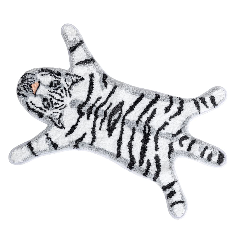 Tiger Shaped Bathroom Rug Animals Bath Mat Rug Non-Slip Bathroom Door Mat For Bedroom Bathroom Kitchen Cartoon Rug For Bathroom