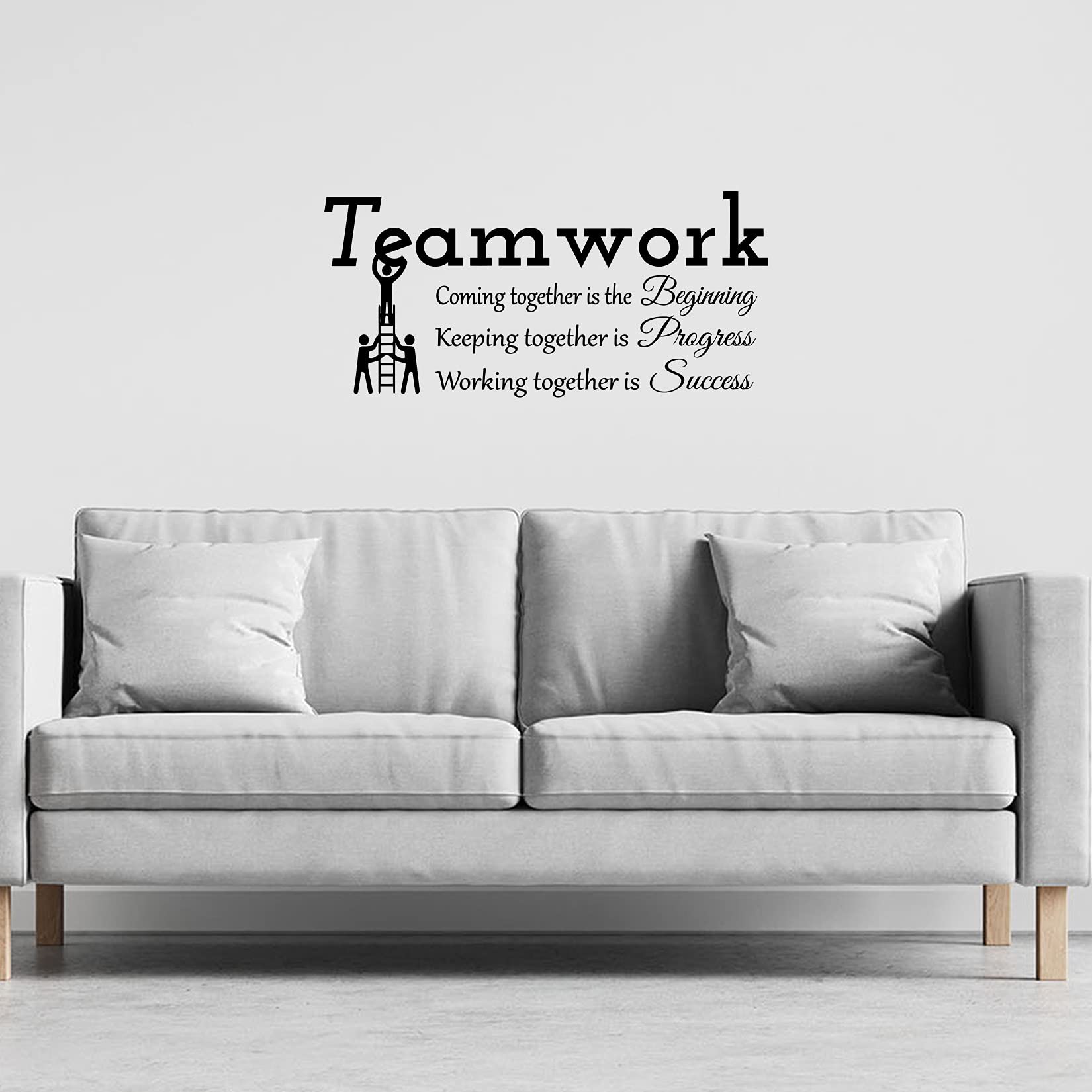 Teamwork Coming Together Is The Beginning Keeping Together Is Progress Working Together Is Success Vinyl Wall Decal Inspirationa