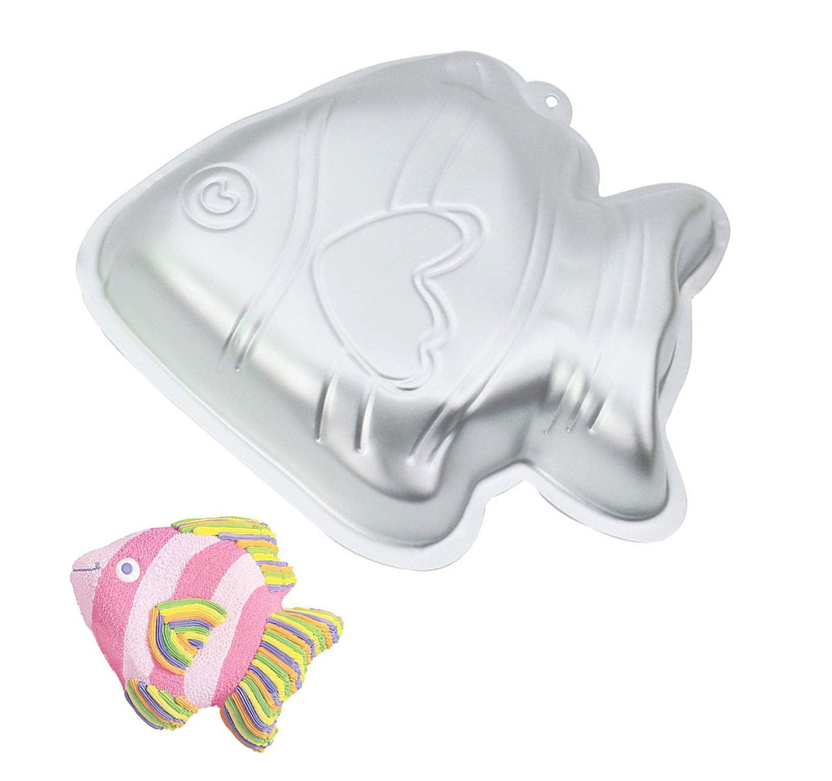 Zdywy 9 Inch Goldfish Fish Shaped Aluminum 3D Baking Mould Cake Mold Tin Birthday Cake Pan - Goldfish