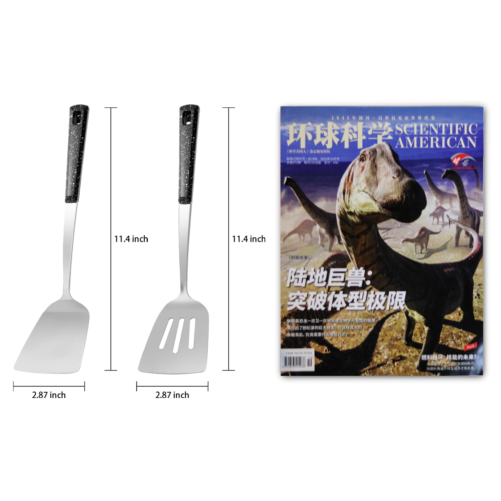 2 Pack Metal Spatula Set, Kitchen Utensils, Cooking Utensils,Turner, Mini Spatula,Slotted Kitchen Spatulas Stainless Steel, Cook