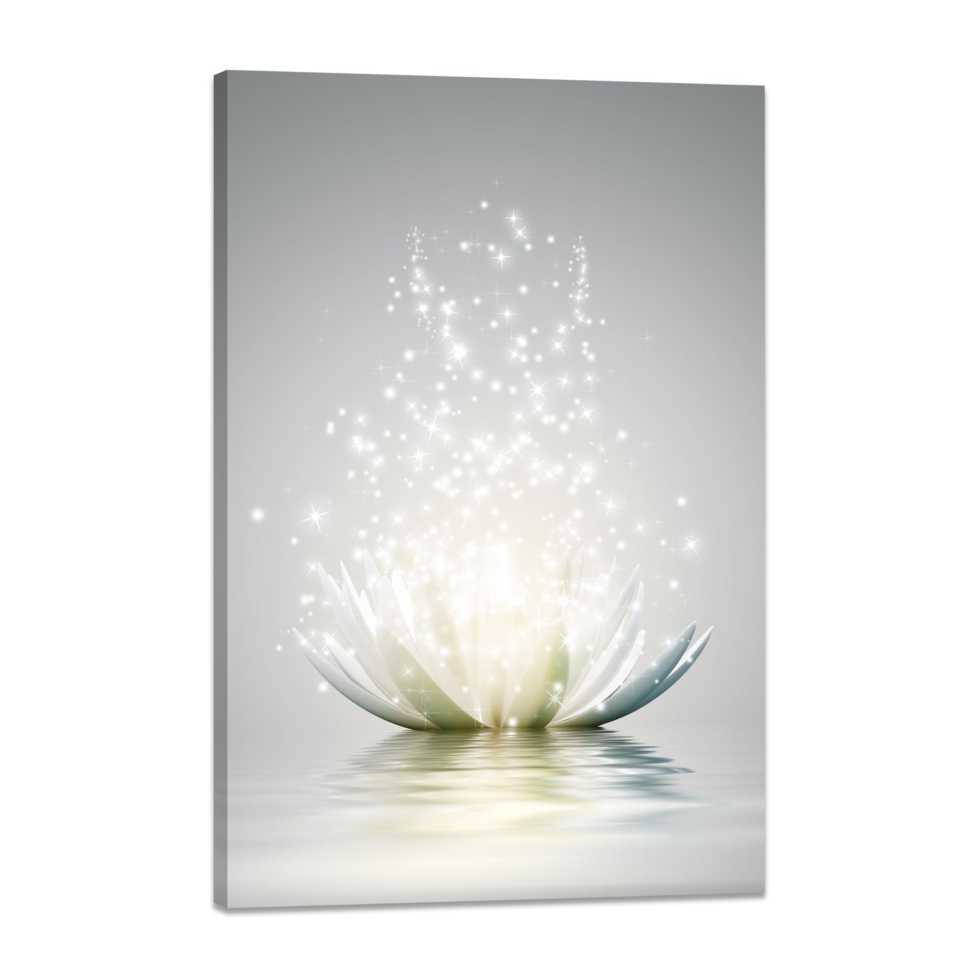 Lotus Floral Canvas Prints Art For Zen Office Decor Wall Art Meditation Pictures Modern Artwork Painting Framed Ready To Hang(20