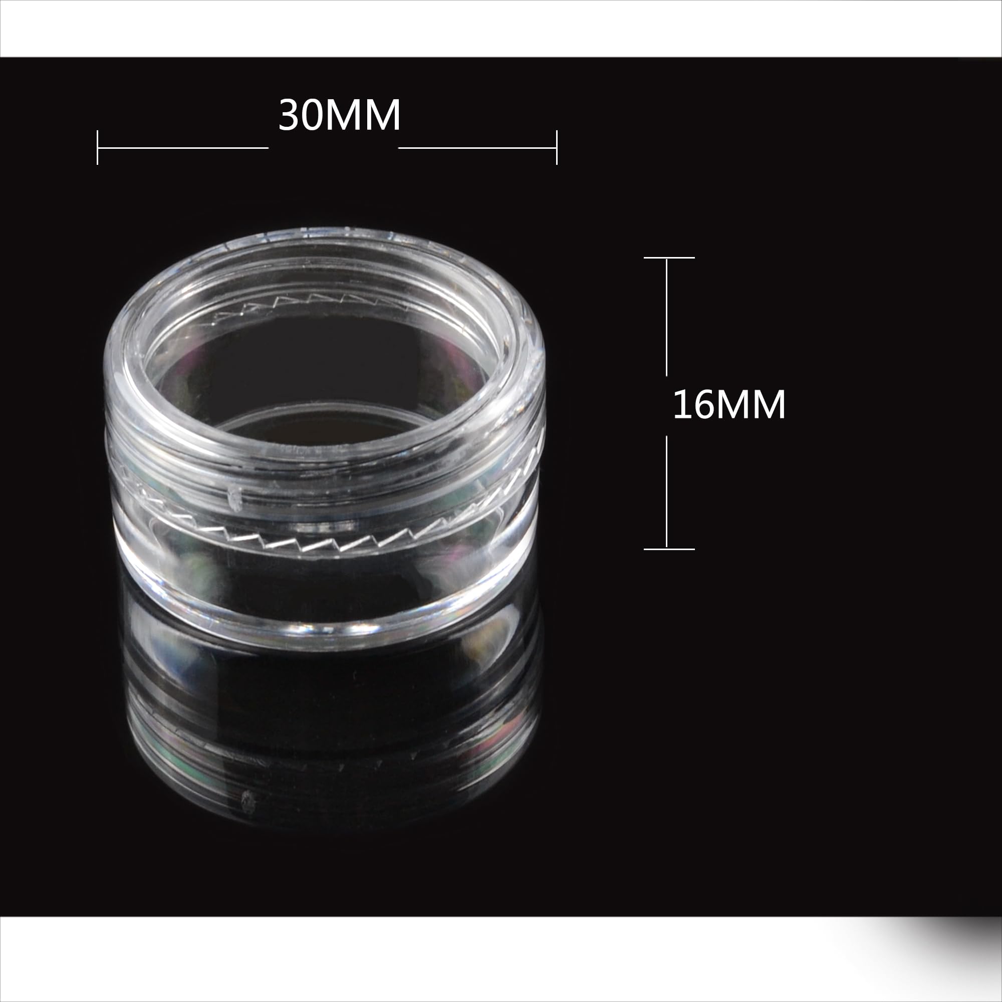 200 Pcs 5 Gram Empty Plastic Cosmetic Samples Container For Make Up, Eye Shadow, Nails, Powder, Gems, Beads, Jewelry, Cream Smal
