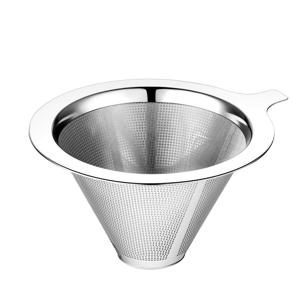 Annmexx Upgraded Pour Over Coffee Filter, Coffee Dripper, Paperless Mess Stainless Steel Coffee Filter, Maker One To Two Cup Cof