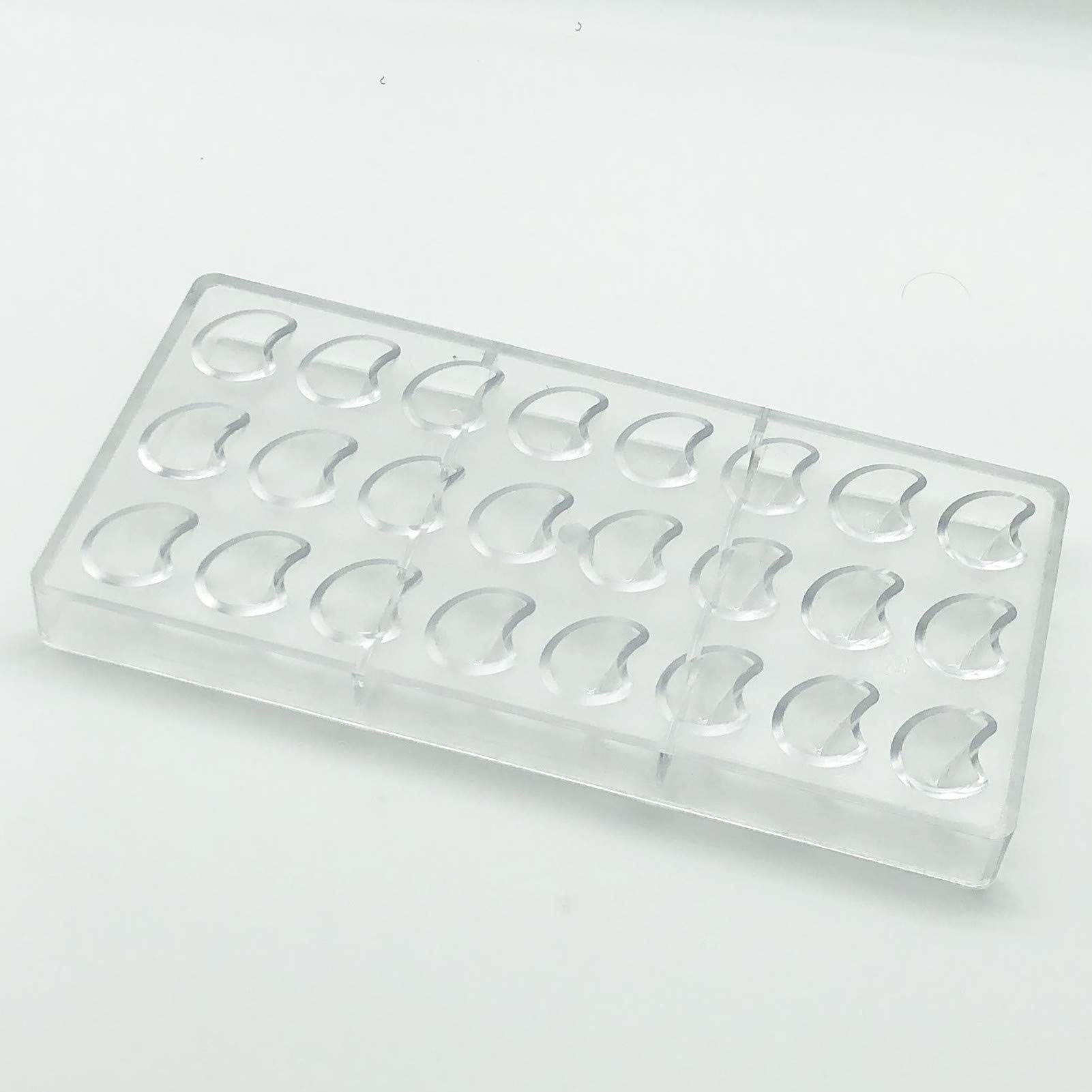 Moon Shaped Polycarbonate Chocolate Mold Hard Pc Candy Mold Tray Clear Chocolate Tray