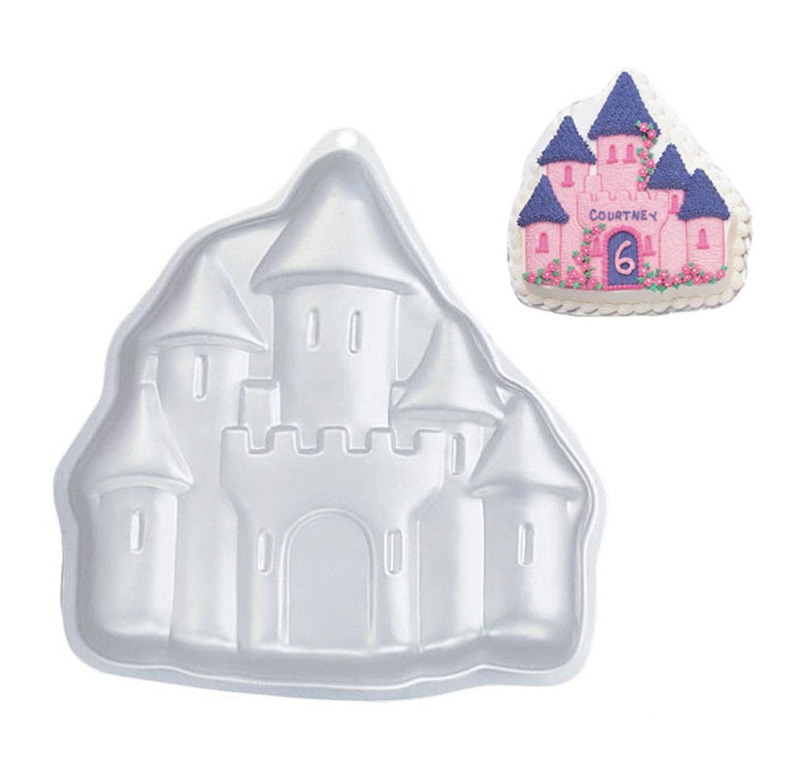 Zdywy 10.5 Inch Castle Shaped Aluminum 3D Baking Mould Cake Mold Tin Birthday Cake Pan - Castle