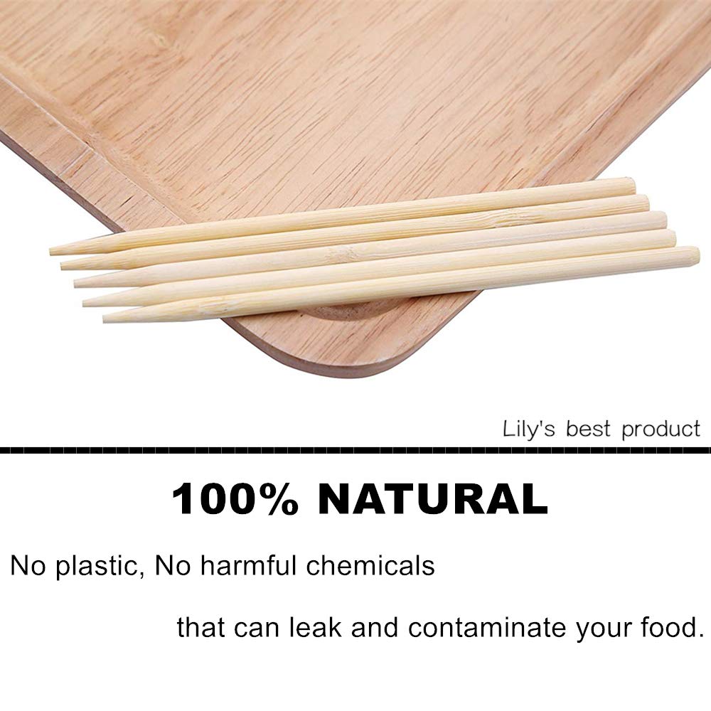 Hopelf 7 Inch Semi Point Bamboo Skewers - 5Mm Thick Natural Bamboo Sticks For Bbq Caramel,Candy Apple Sticks, Corn Dog,Corn Cob,