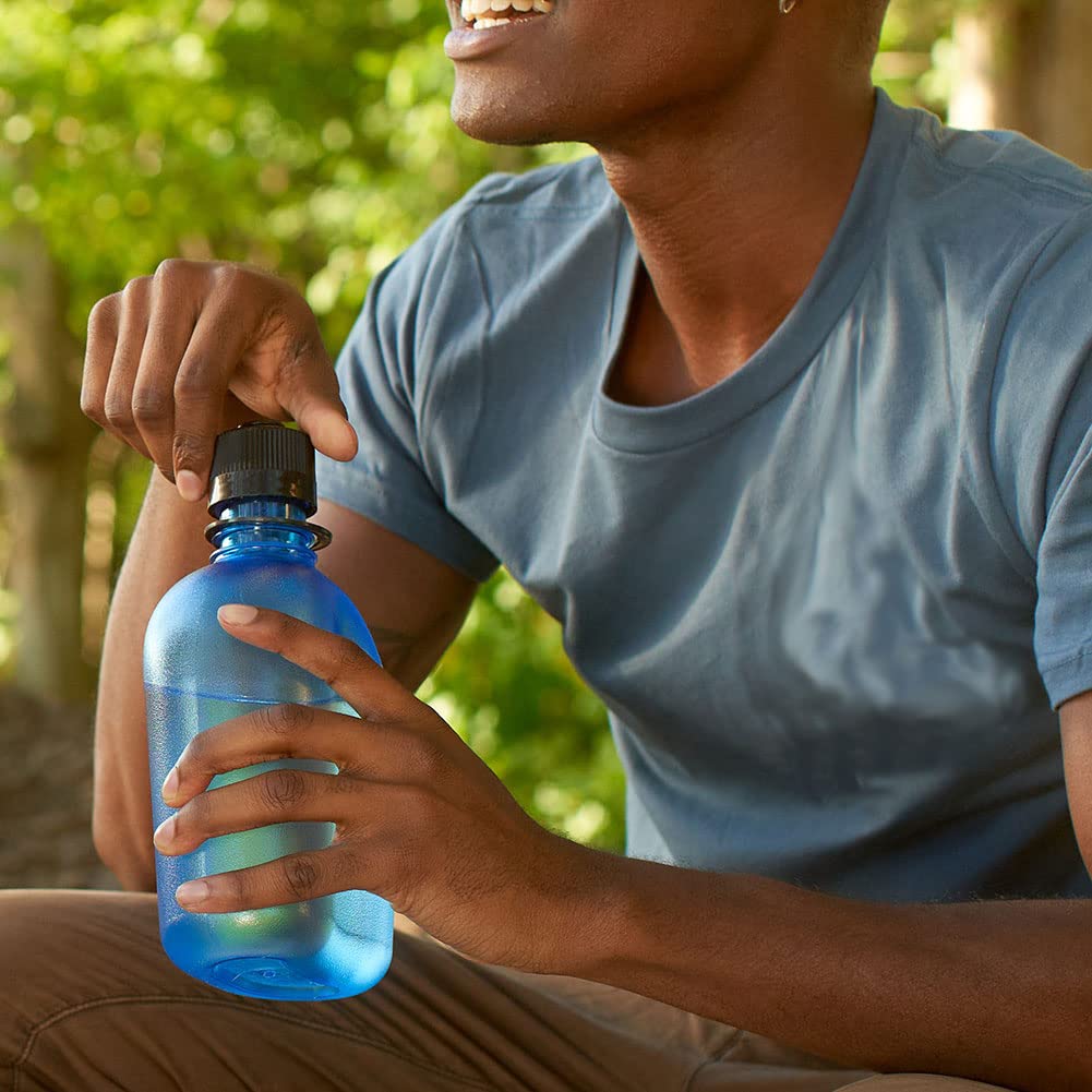 Nalgene Sustain Tritan Bpa-Free Water Bottle Made With Material Derived From 50% Plastic Waste, 48 Oz, Wide Mouth, Blue