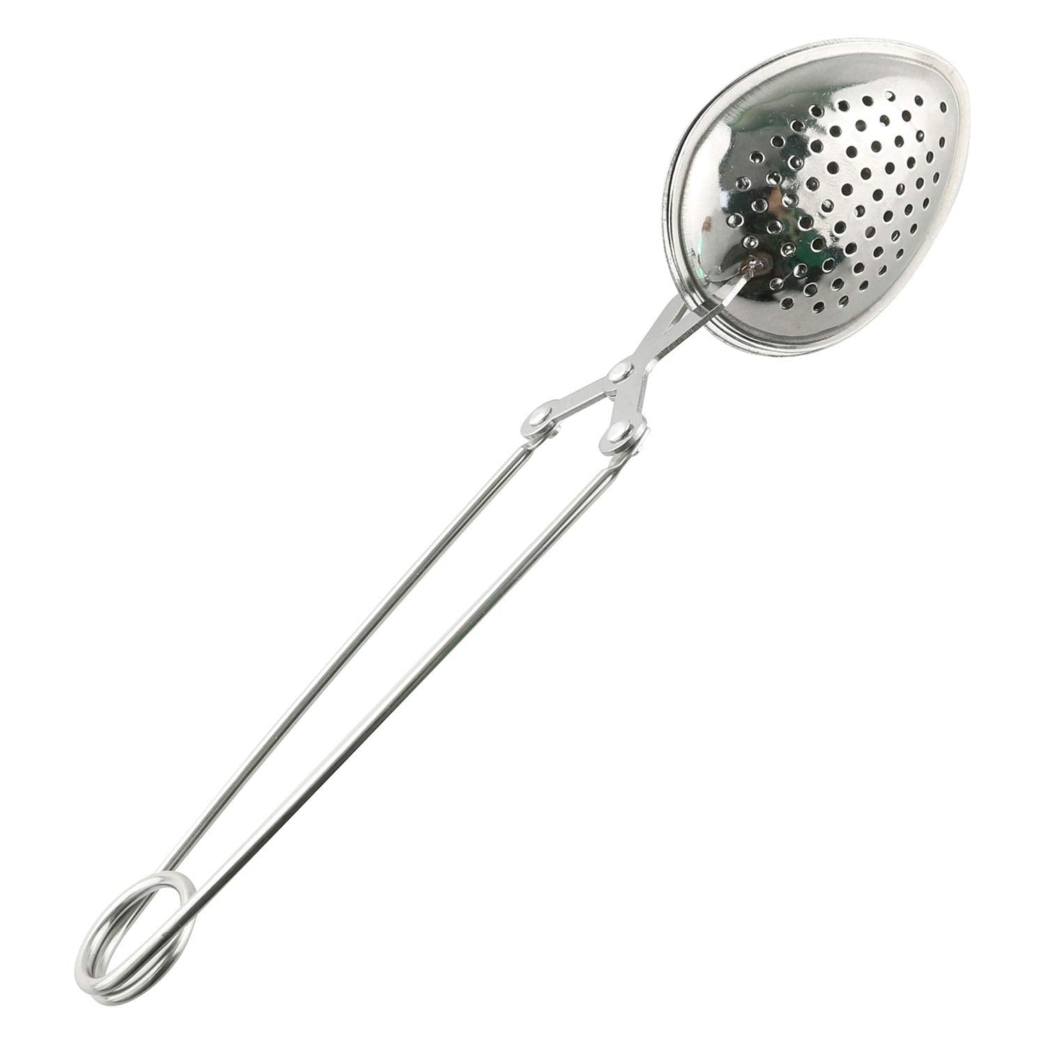 Tegg Tea Infuser 2Pcs Stainless Steel Leaves Shape Spices Snap Spoon Tea Filter Strainer With Long Handle For Loose Leaf Tea And
