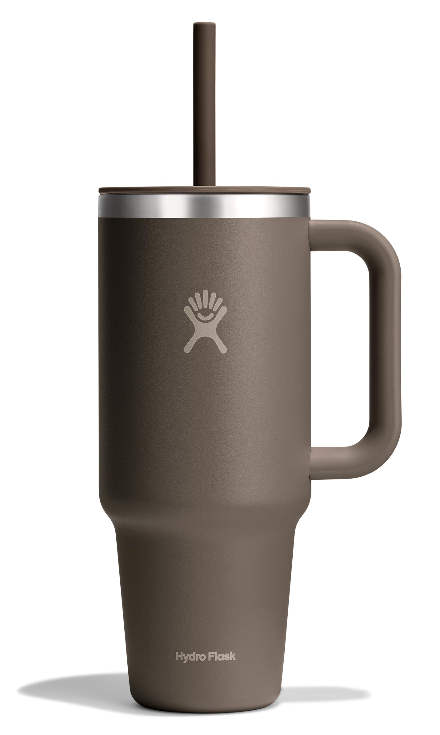 Hydro Flask Travel Tumbler with Handle, Lid and Straw - Insulated Stainless Steel in 40 OzSandpiper