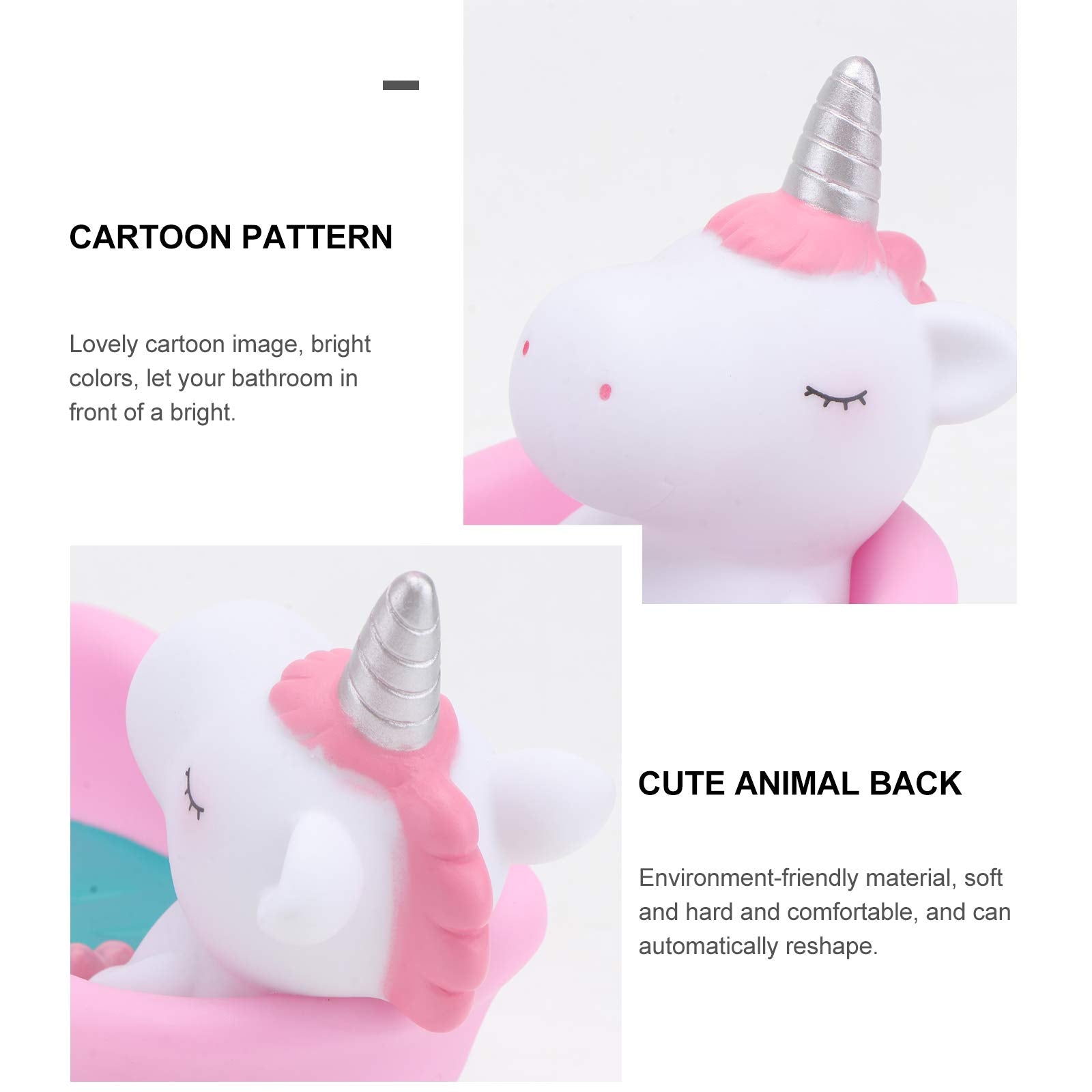 Gatuida 1Pc Soap Box, Cartoon Animal Bathtub Soap Box Unicorn Soap Case Soap Dish Holder For Home Bathroom Kitchen