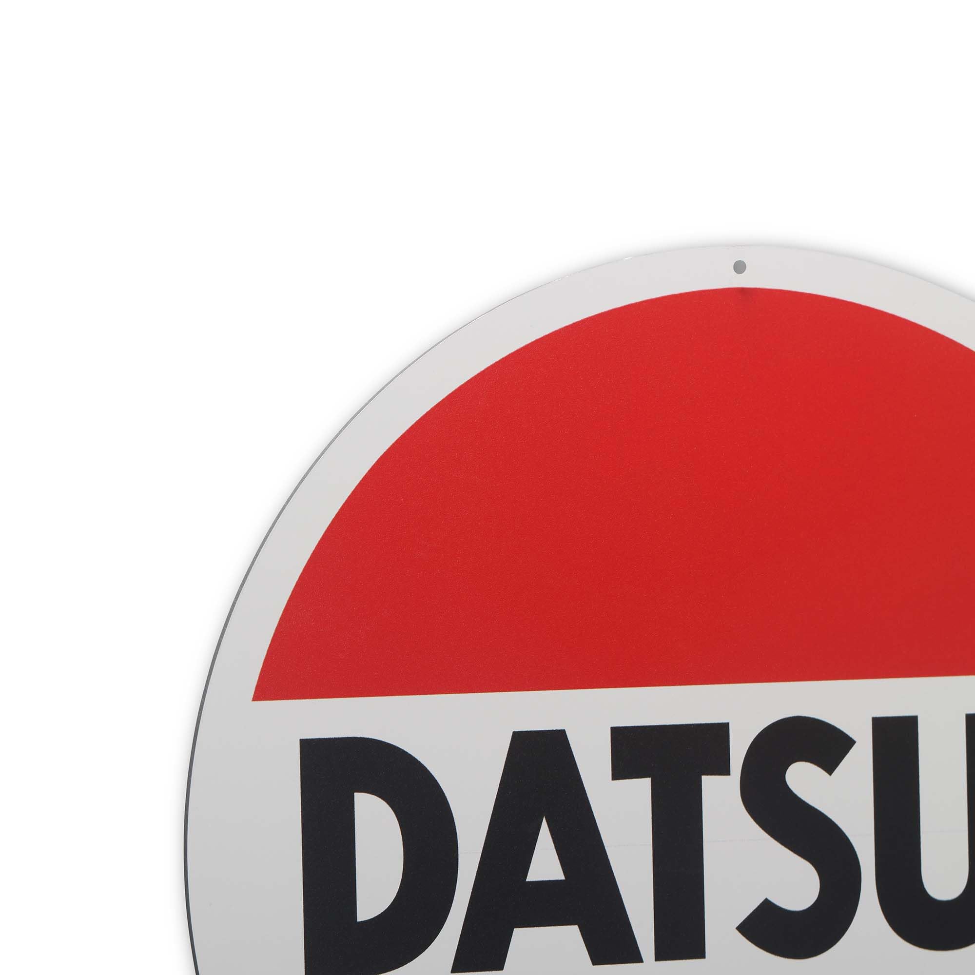 Nissan Datsun Logo Round Metal Sign - Classic Datsun Wall Decor for Garage, Shop or Man Cave