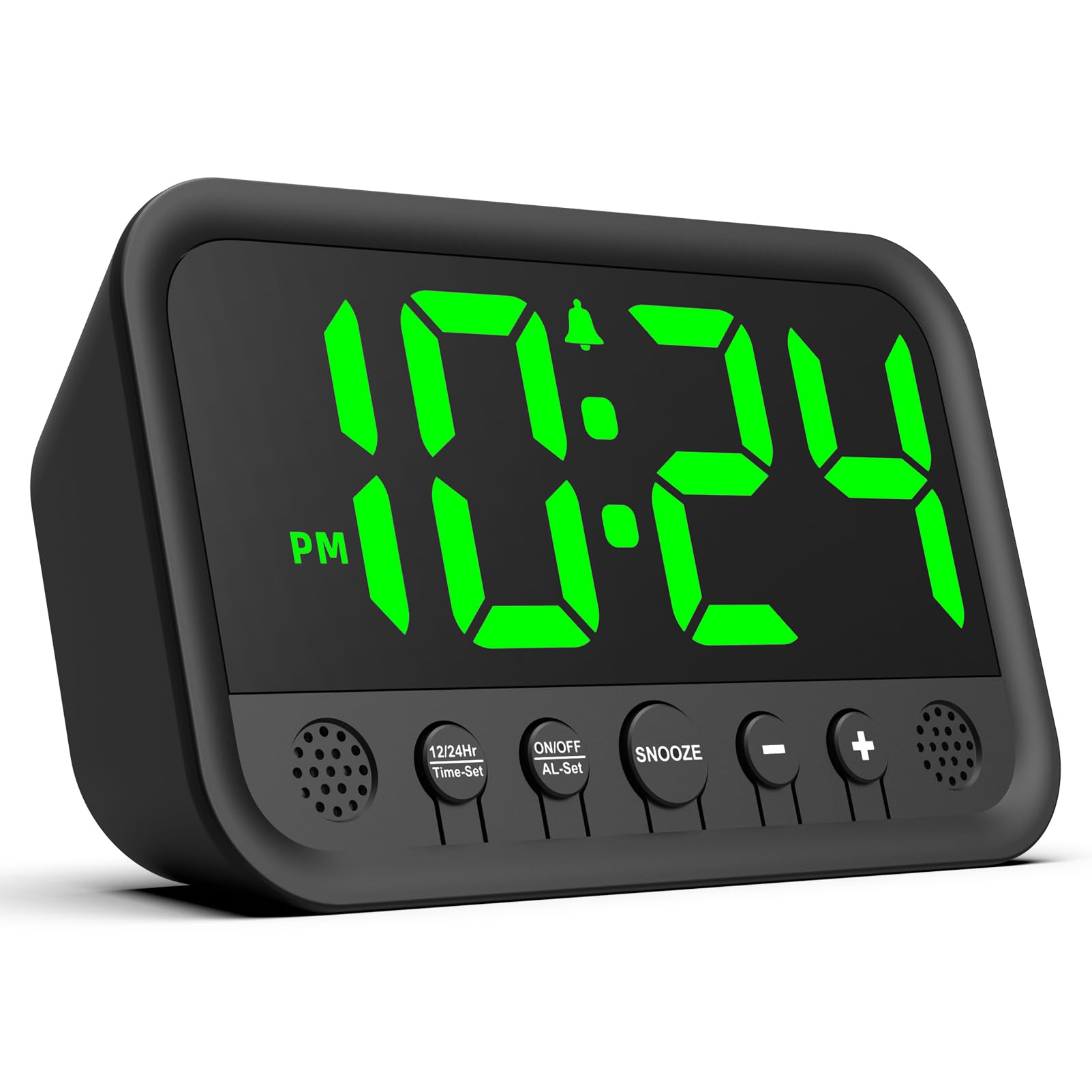 Small LED Digital Clock for Bedroom, Loud Alarm Clock for Heavy Sleepers Adults, Teens | Plug-In Electric Desk Clock | Simple Be