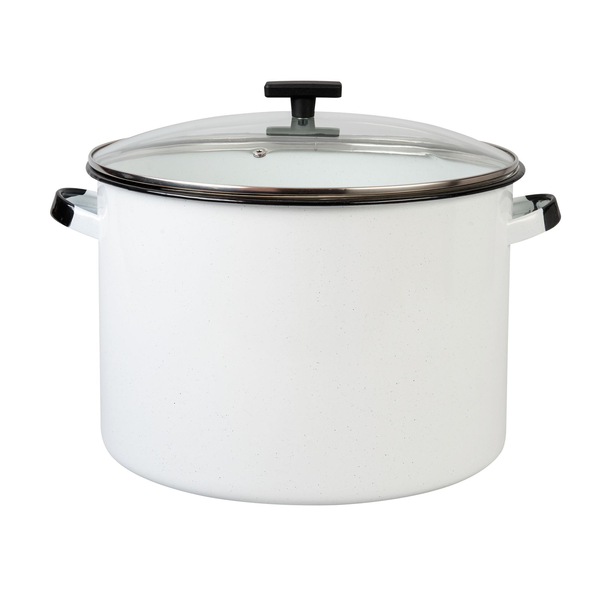 Granite Ware 21 Quart Water Bath Canner with Jar Rack & Lid - Durable Steel Core Porcelain Enamelware Canner for Home Canning To