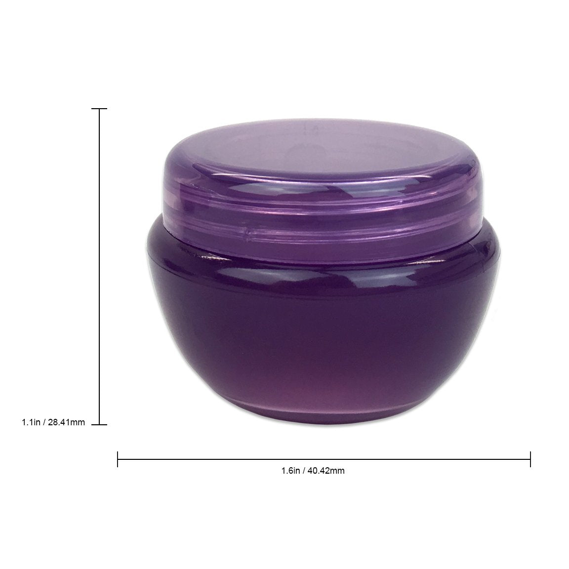 Beauticom 24 Pieces 10G/10Ml Purple Frosted Container Jars With Inner Liner For Lotion, Toners, Lip Balm, Makeup Samples - Bpa F