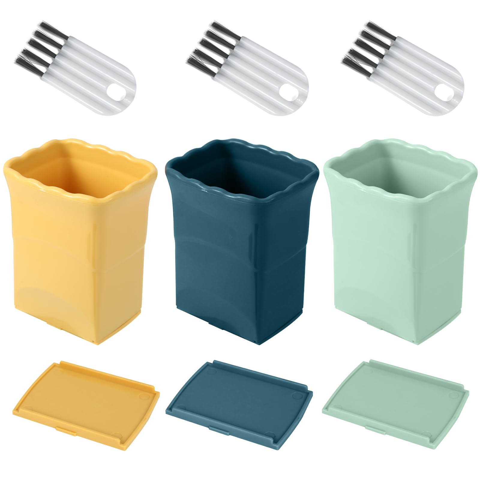 3 Pcs Cup Slicer With 3 Pcs Gap Cleaning Brushes Stainless Steel Strawberry Slicer Banana Slicer Fruit Slicer Fruit Cutters Mult
