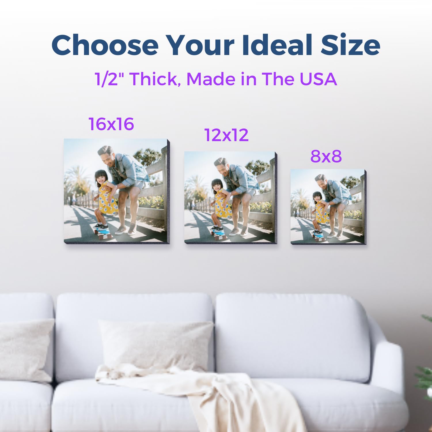 Storylab Storyboards Custom Canvas Prints With Your Photos, Peel & Stick No Damage Photo Prints, Custom Picture Canvas, Custom P