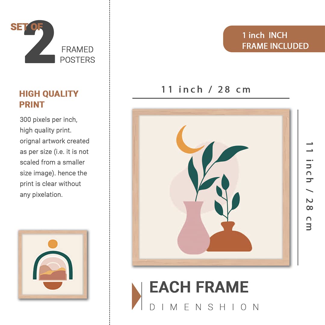 Noworries Modern Illustration Art Paintings For Wall Decoration- Framed Posters For Living Room - Quote Wall Paintings/Text Wall