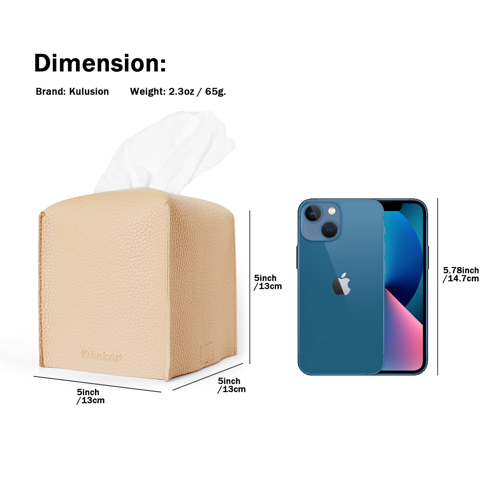 2 Pcs Tissue Box Cover, Modern Square Cube Covers Pu Leather Tissue Storage Box Cover For Home Bathroom Countertop Office Decor(
