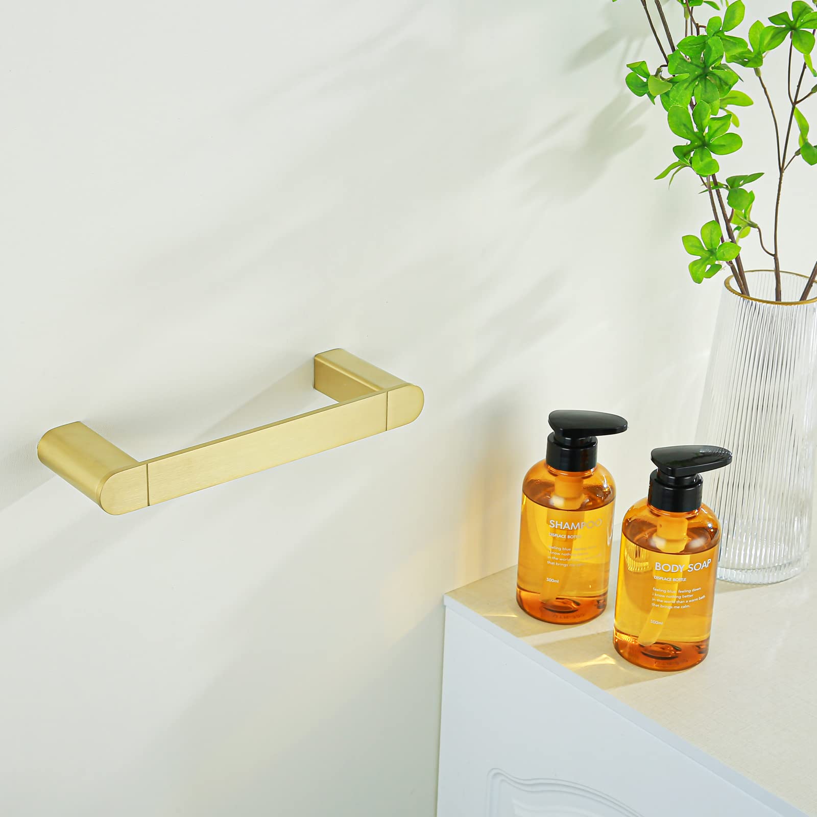 Random 9 Inch Brushed Gold Towel Bar Bathroom Gold Towel Holder Kitchen Dish Cloths Hanger Hand Towel Rod/Rack Sus304 Stainless