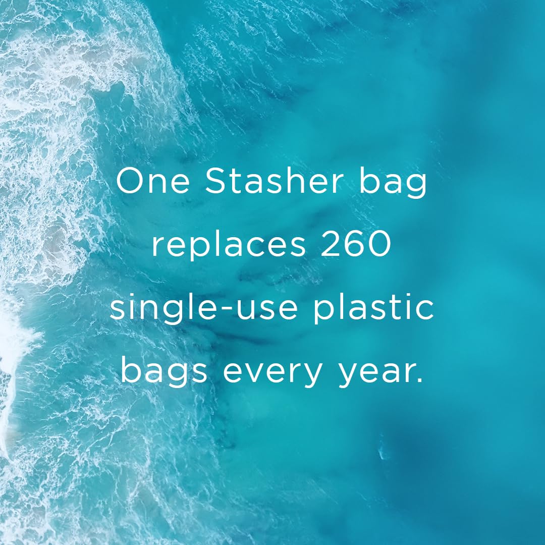 Stasher Platinum Silicone Food Grade Reusable Storage Bag, Amethyst (1/2 Gallon) | Reduce Single-Use Plastic | Cook, Store, Sous
