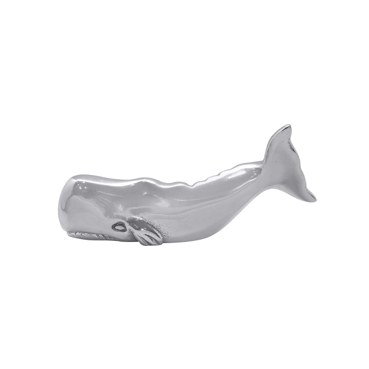 Mariposa Nantucket Whale Handcrafted Napkin Weight, One Size, Silver