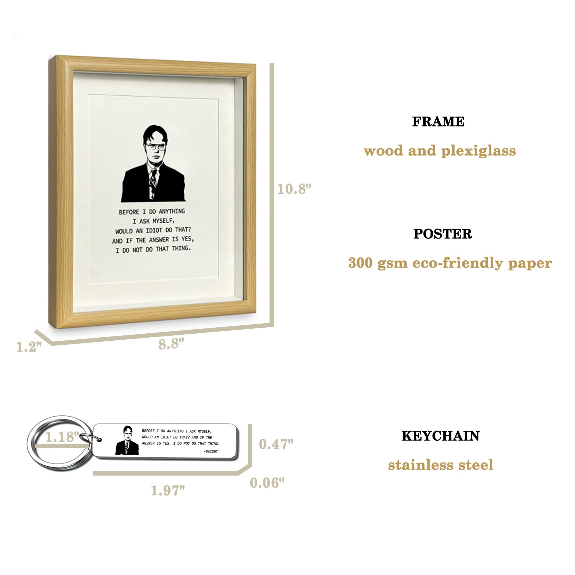 The Office Merchandise Motivational Photo Frame Wall Art The Office Quote Poster For Coworker, Friend Or The Office Tv Show Fans