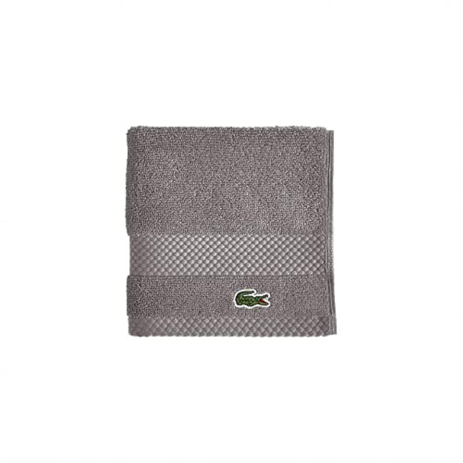 Lacoste Heritage Supima Cotton Wash Cloth, Meteorite, 13 X 13