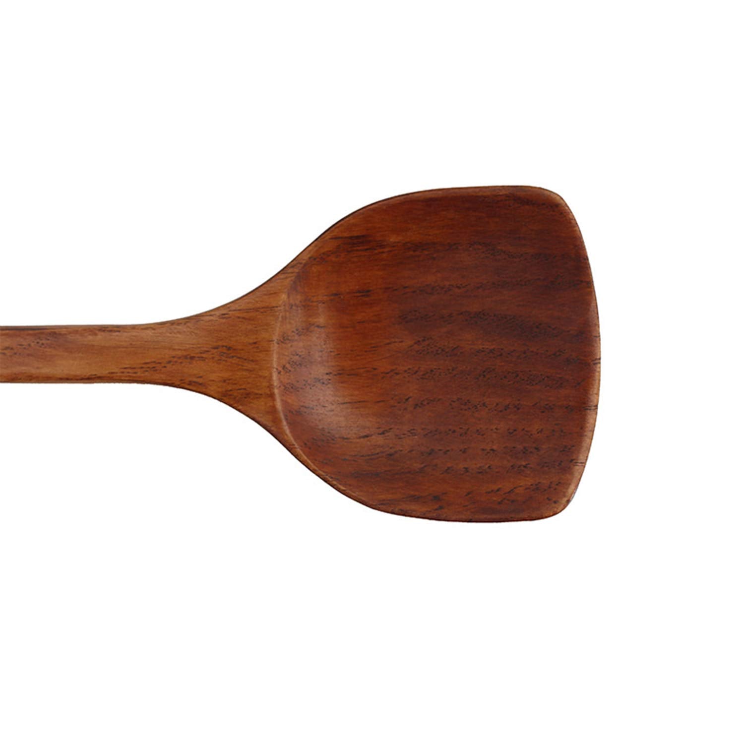 Wooden Spatula, 2Pcs Long Handle Flat Non-Stick Kitchen Cookware For Mixing And Cooking, 15.35