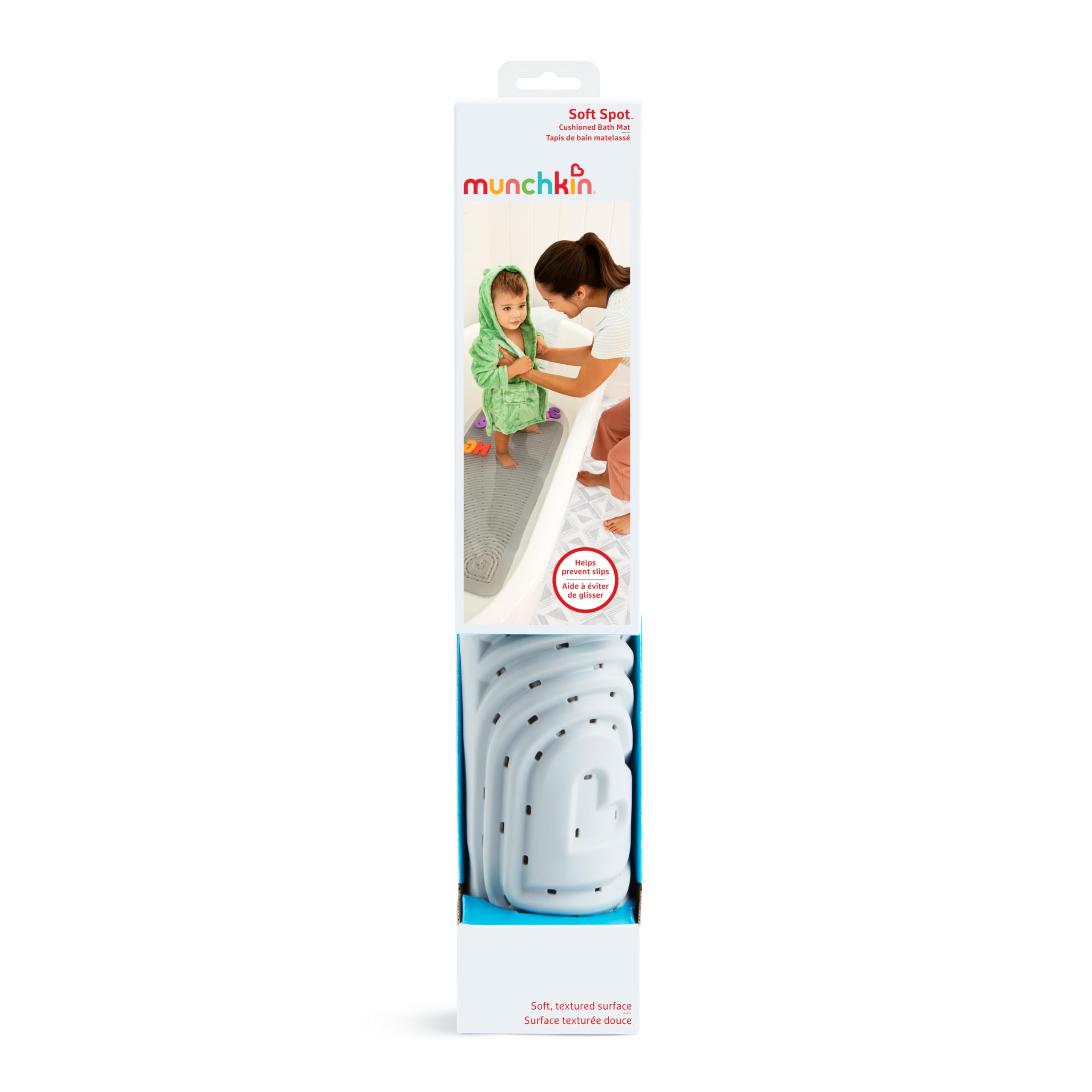 Munchkin? Soft Spot? Cushioned Bath Mat for Kids  Grey
