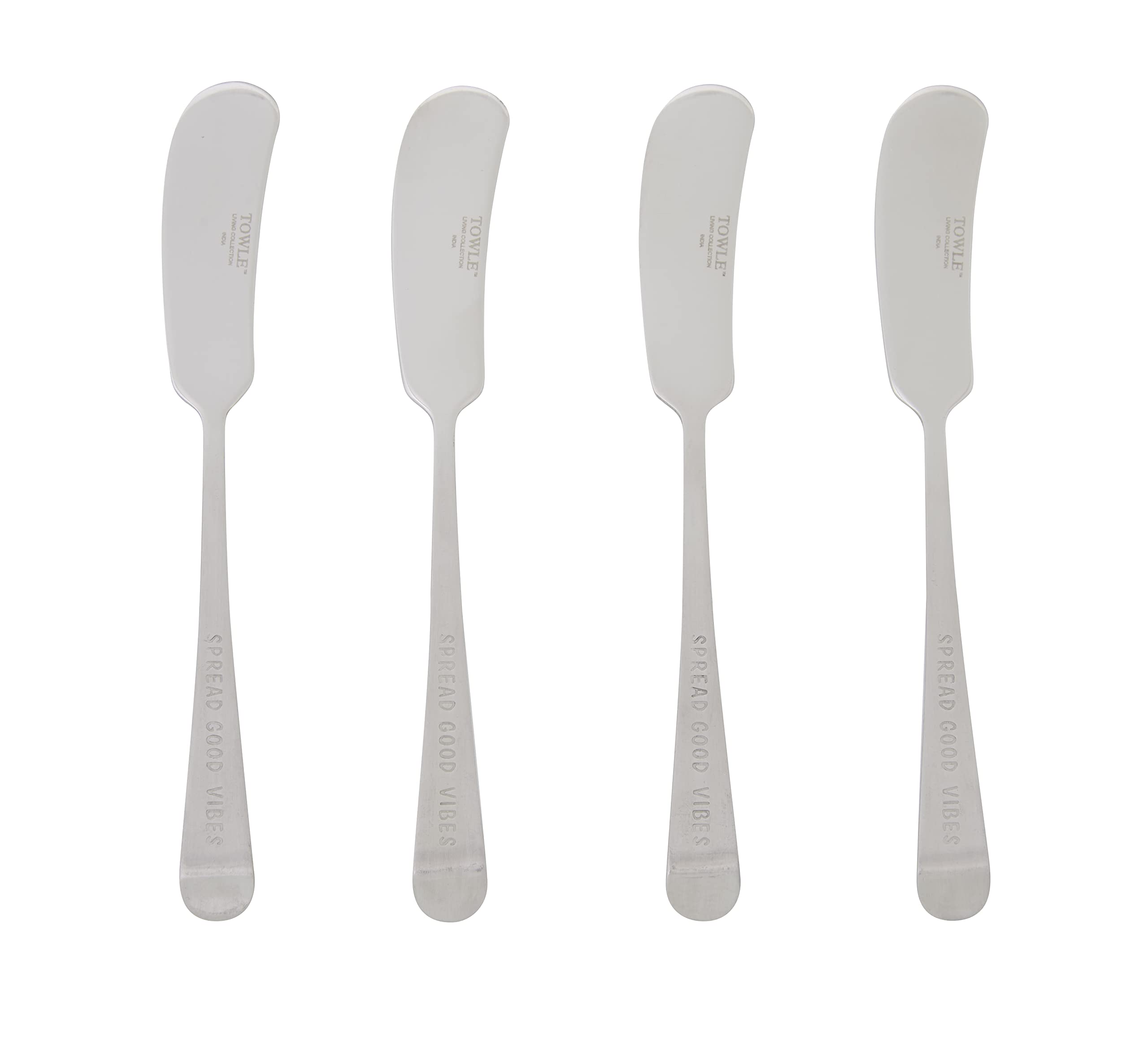 Towle Living Expressions Cheese Spreader S, Set Of 4 , Stainless Steel -